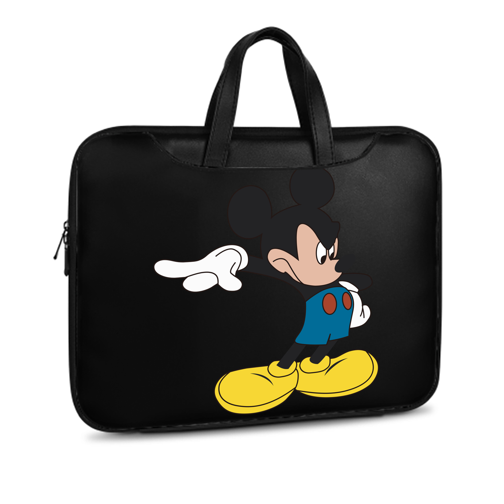 （画像用） ミッキーマウス Mickey Mouse レザーラップトップバッグ　ノートパソコンケース