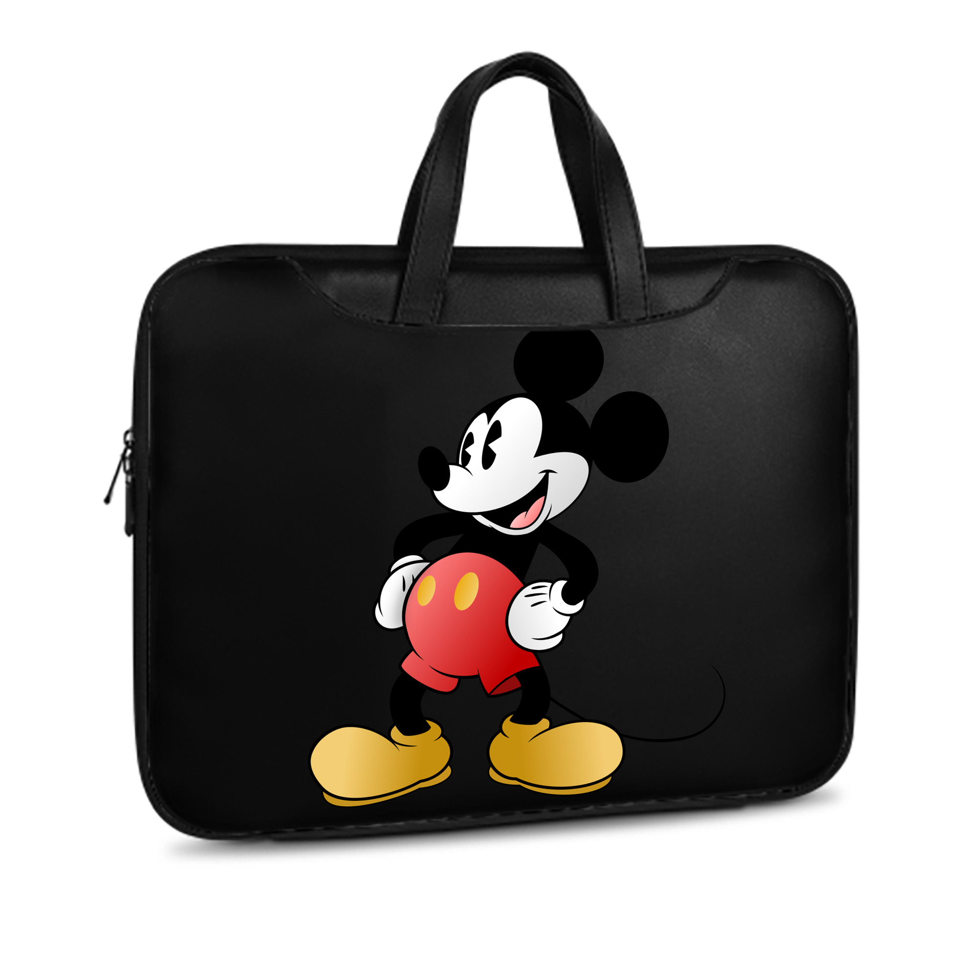 ミッキーマウス Mickey Mouse レザーラップトップバッグ　ノートパソコンケース