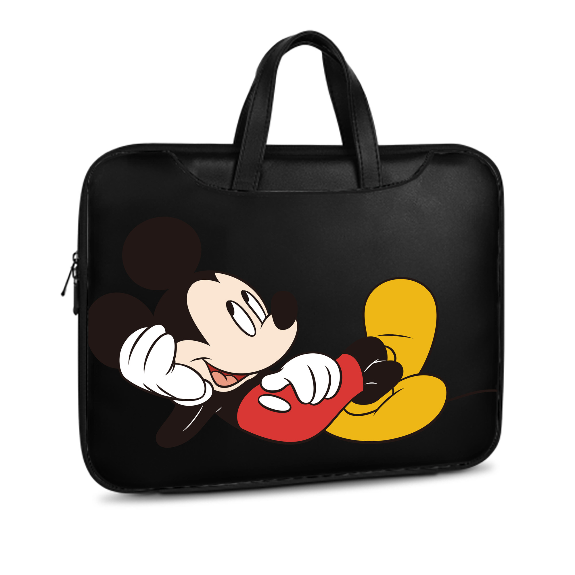 ミッキーマウス Mickey Mouse レザーラップトップバッグ　ノートパソコンケース