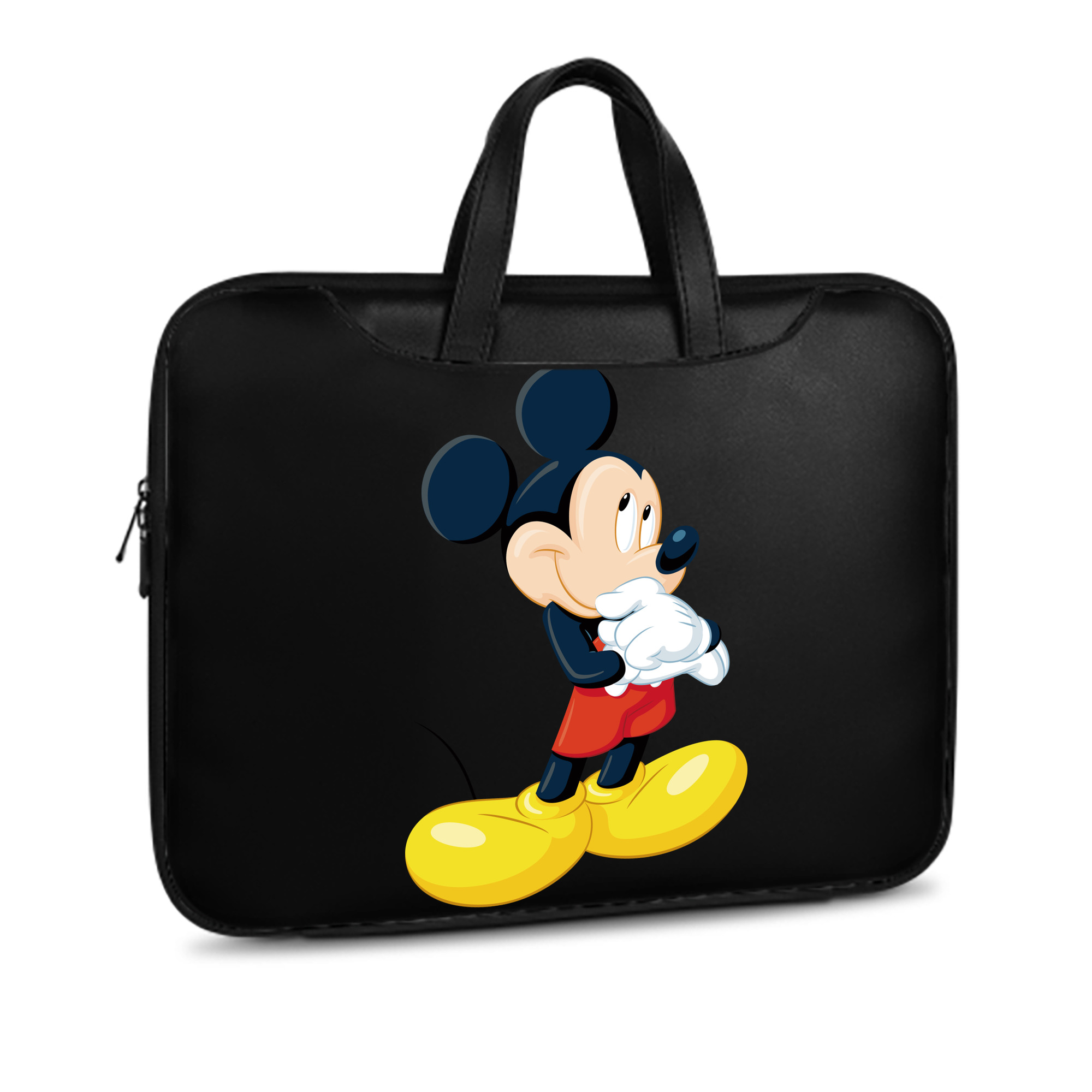 （画像用） ミッキーマウス Mickey Mouse レザーラップトップバッグ　ノートパソコンケース
