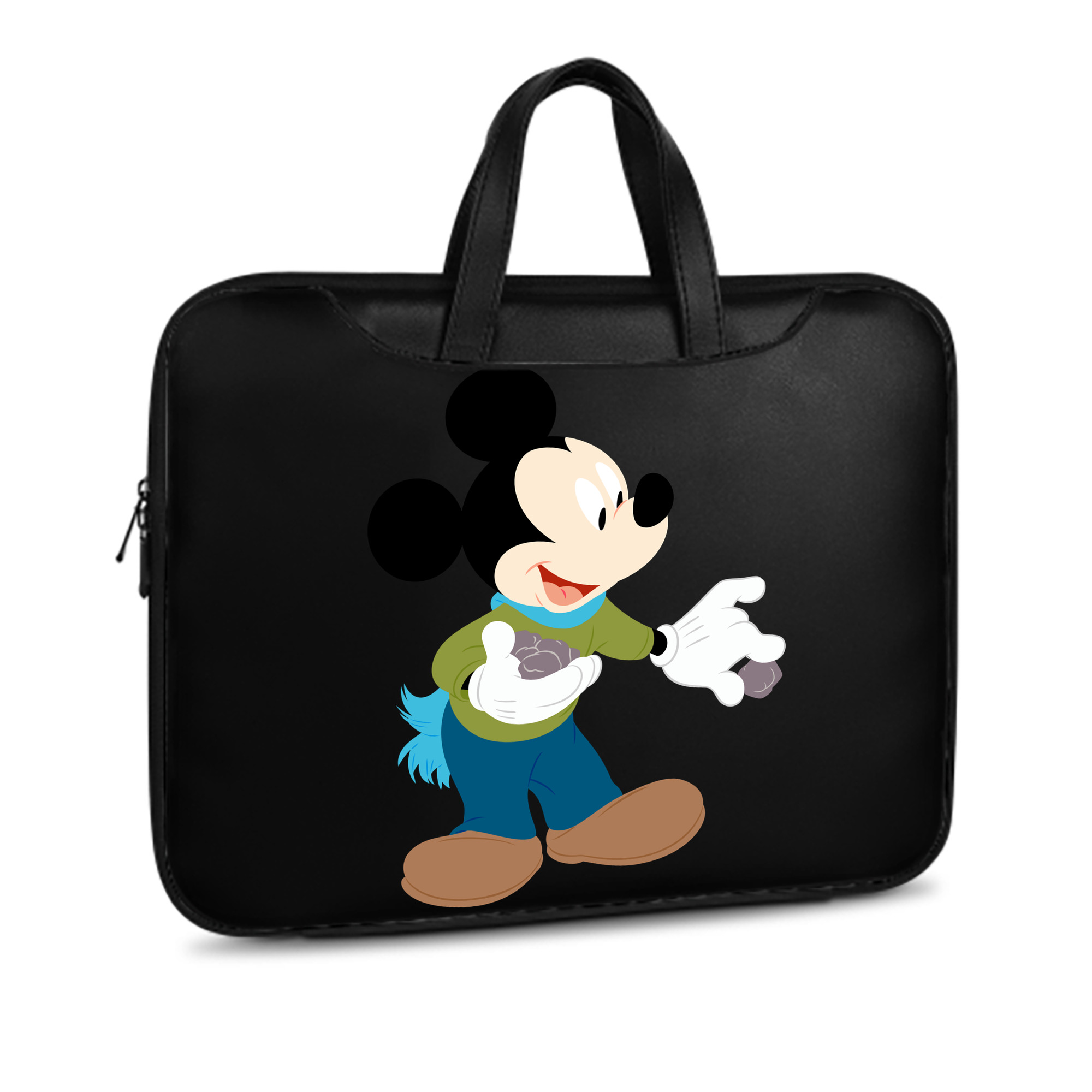 ミッキーマウス Mickey Mouse レザーラップトップバッグ　ノートパソコンケース