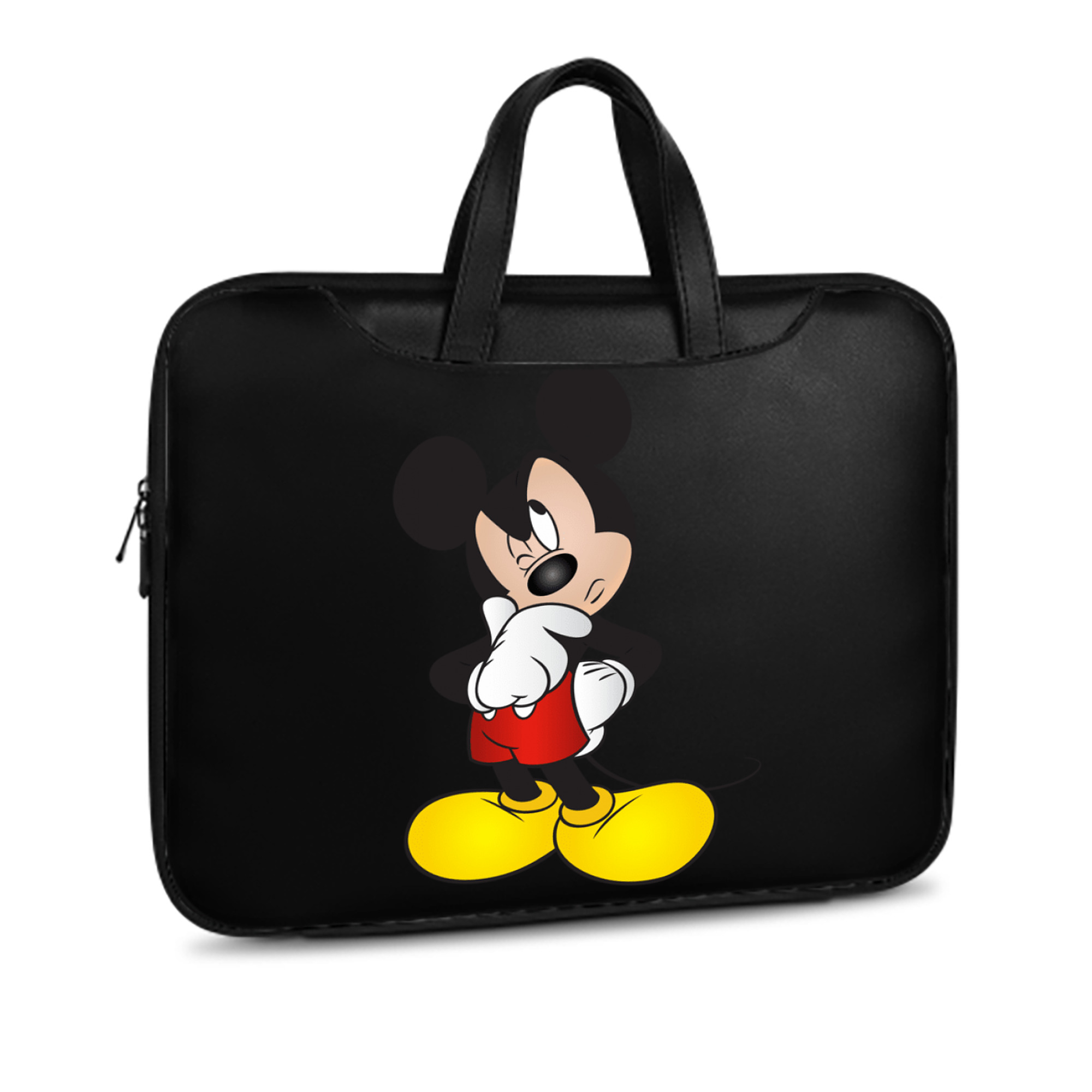 ミッキーマウス Mickey Mouse レザーラップトップバッグ　ノートパソコンケース
