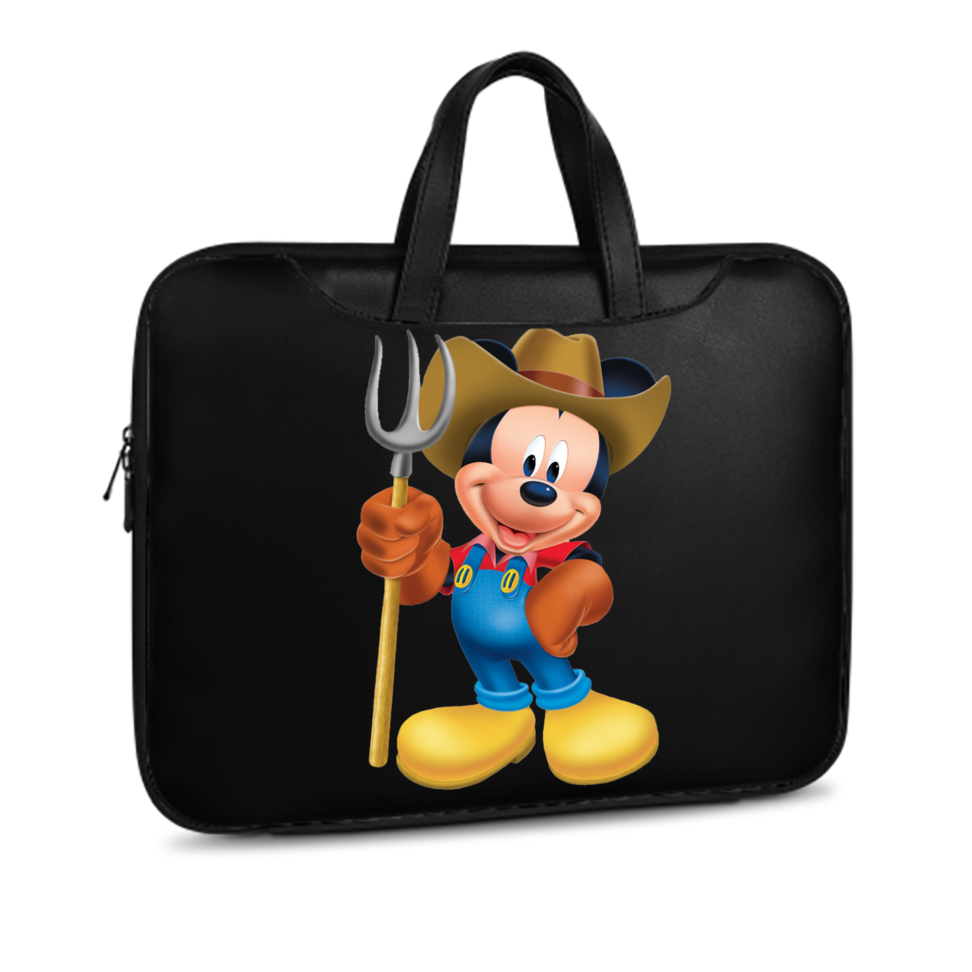 ミッキーマウス Mickey Mouse レザーラップトップバッグ　ノートパソコンケース