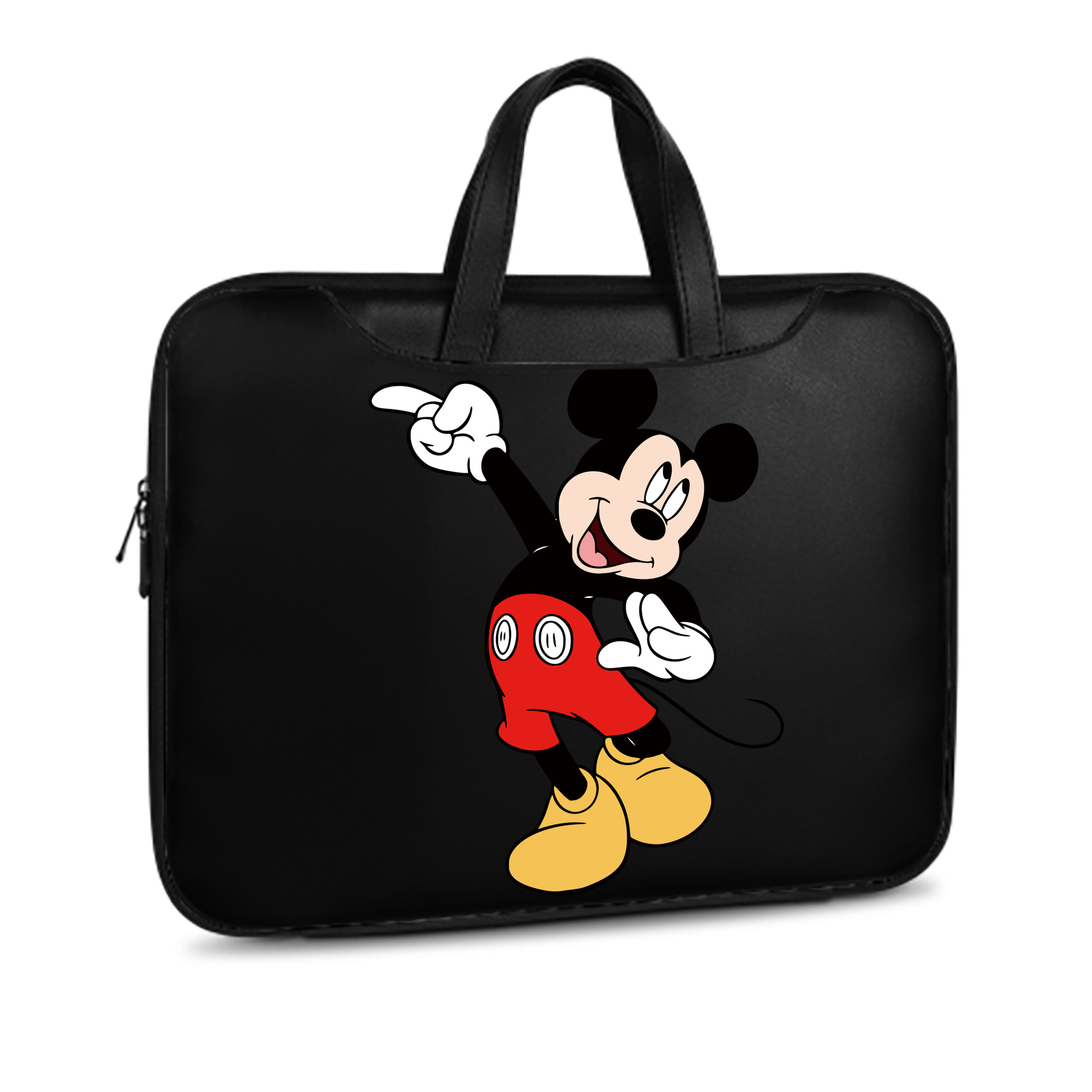 ミッキーマウス Mickey Mouse レザーラップトップバッグ　ノートパソコンケース