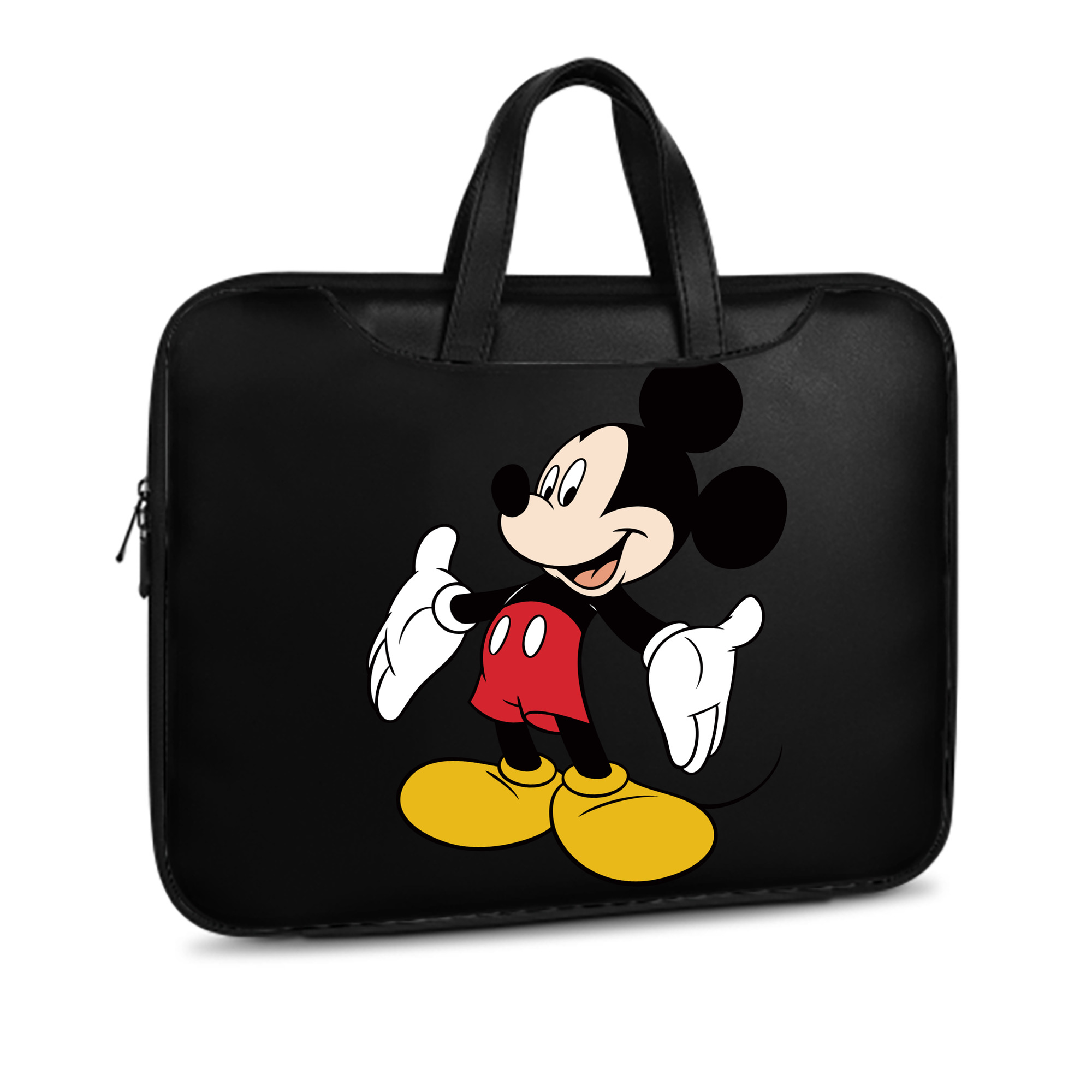 ミッキーマウス Mickey Mouse レザーラップトップバッグ　ノートパソコンケース