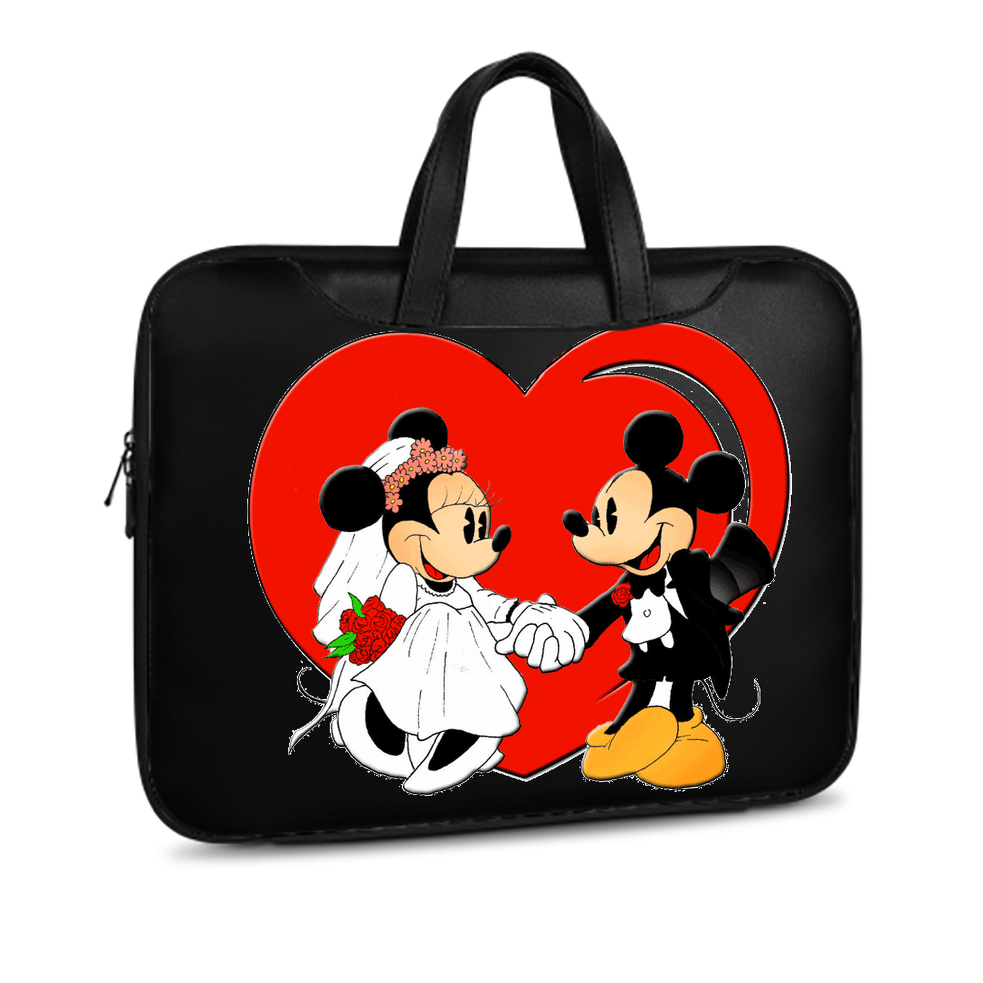ミッキーマウス Mickey Mouse レザーラップトップバッグ　ノートパソコンケース