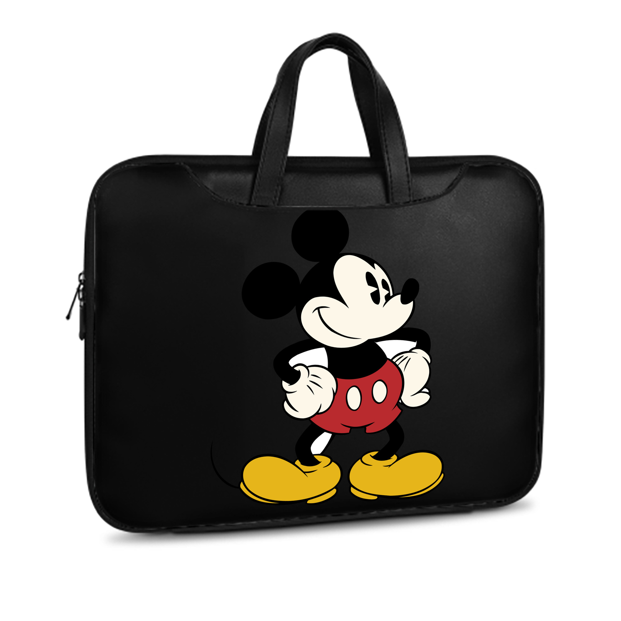 ミッキーマウス Mickey Mouse レザーラップトップバッグ　ノートパソコンケース