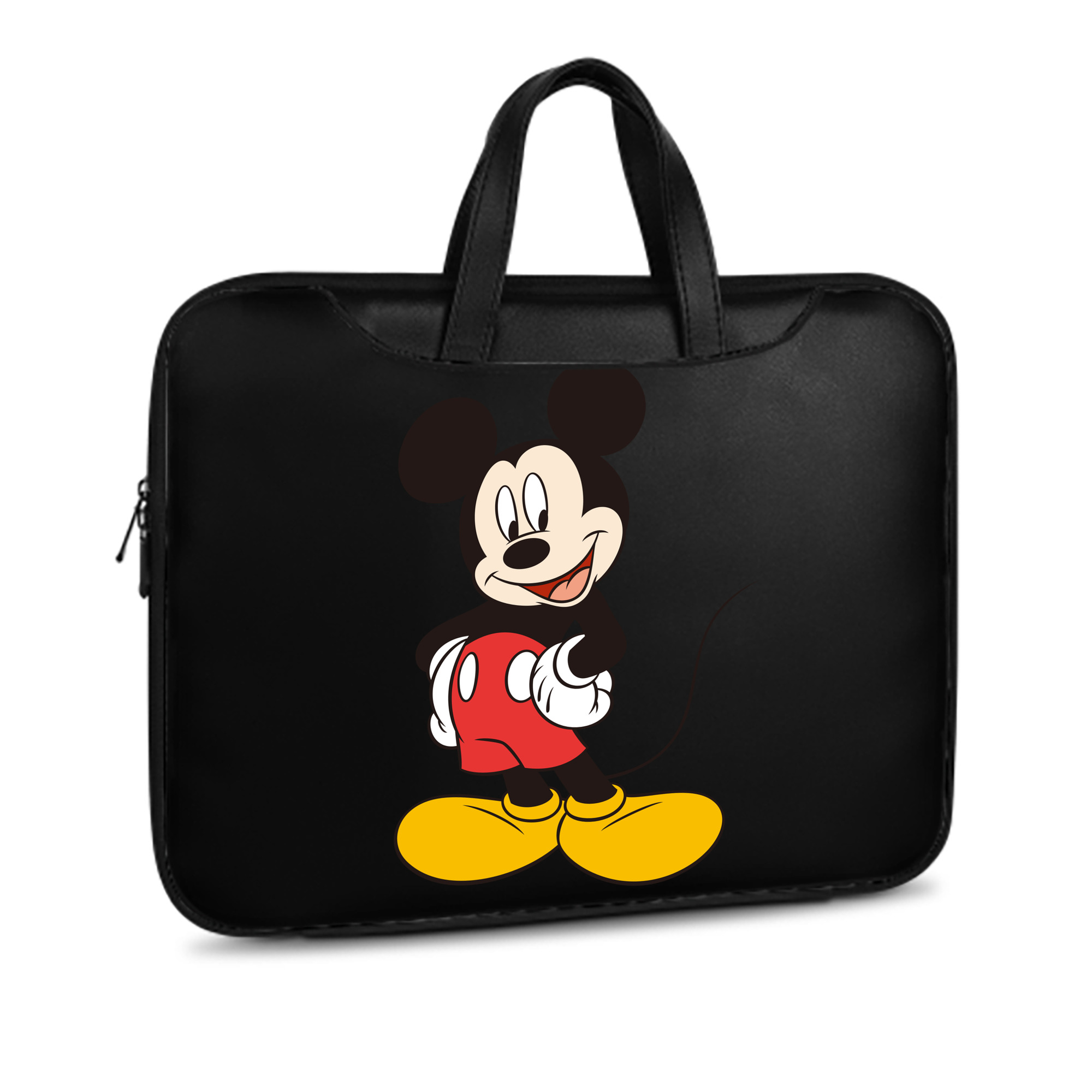 ミッキーマウス Mickey Mouse レザーラップトップバッグ　ノートパソコンケース