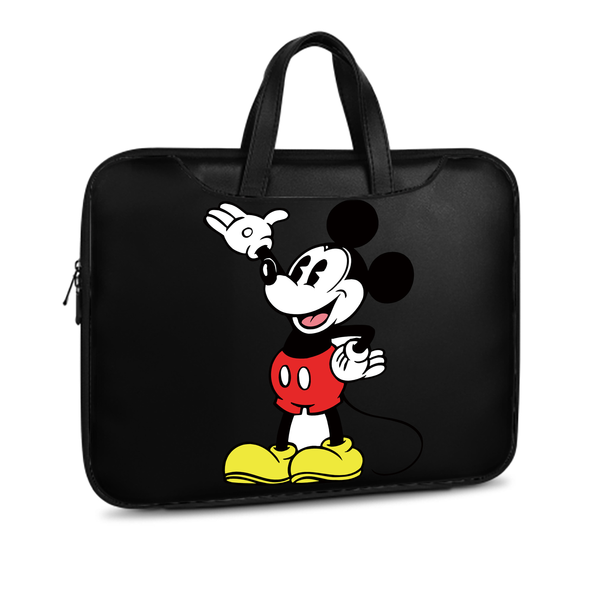 ミッキーマウス Mickey Mouse レザーラップトップバッグ　ノートパソコンケース