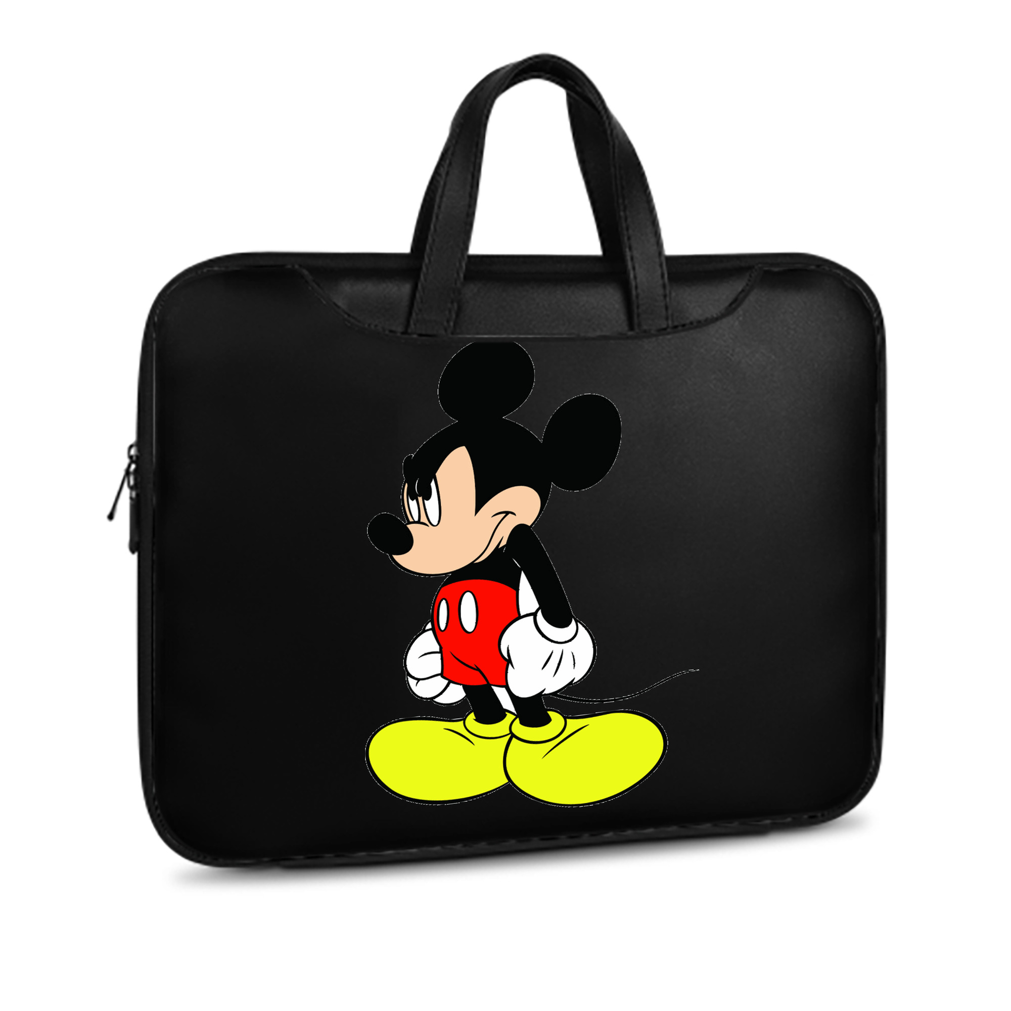 ミッキーマウス Mickey Mouse レザーラップトップバッグ　ノートパソコンケース