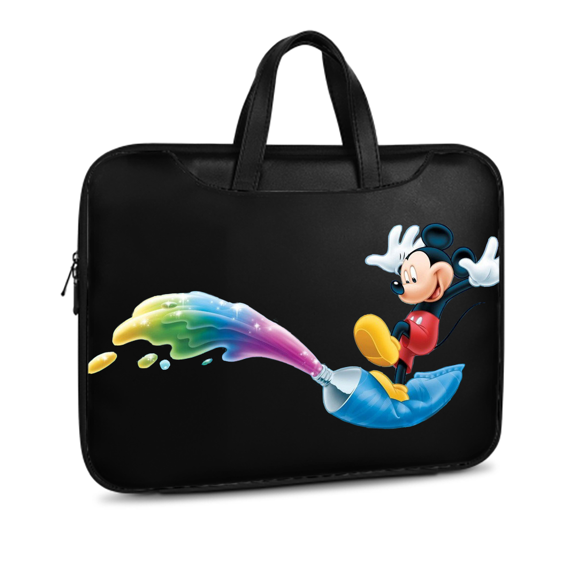 ミッキーマウス Mickey Mouse レザーラップトップバッグ　ノートパソコンケース