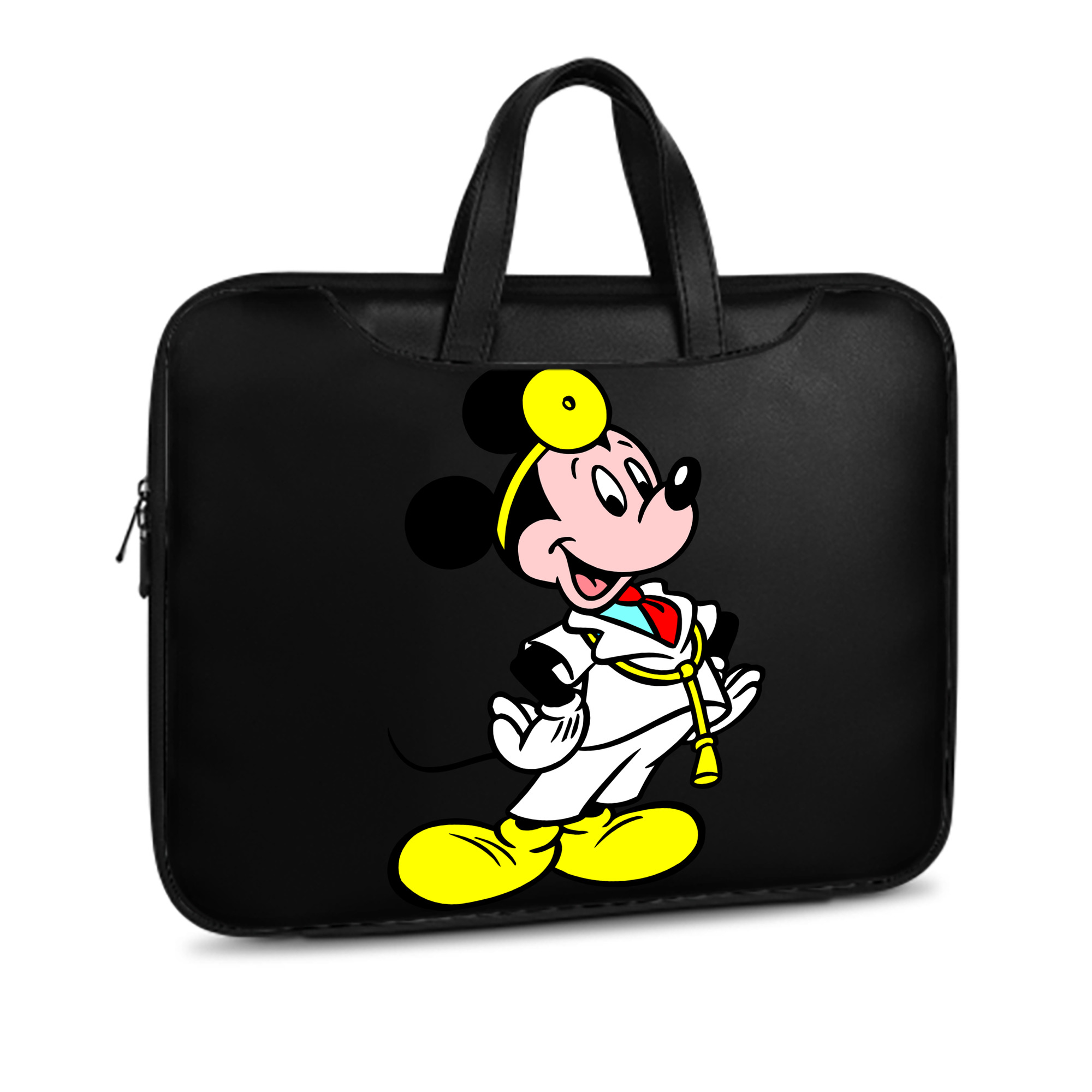 ミッキーマウス Mickey Mouse レザーラップトップバッグ　ノートパソコンケース
