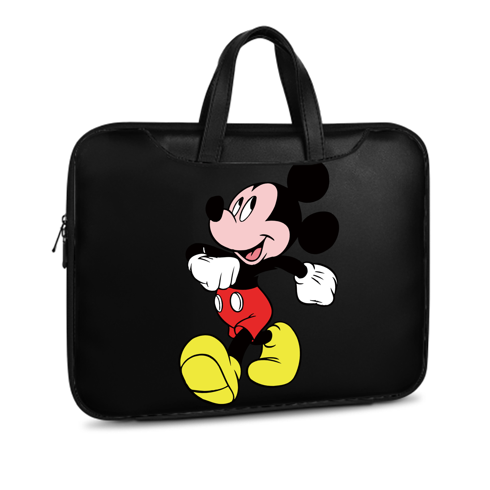 ミッキーマウス Mickey Mouse レザーラップトップバッグ　ノートパソコンケース