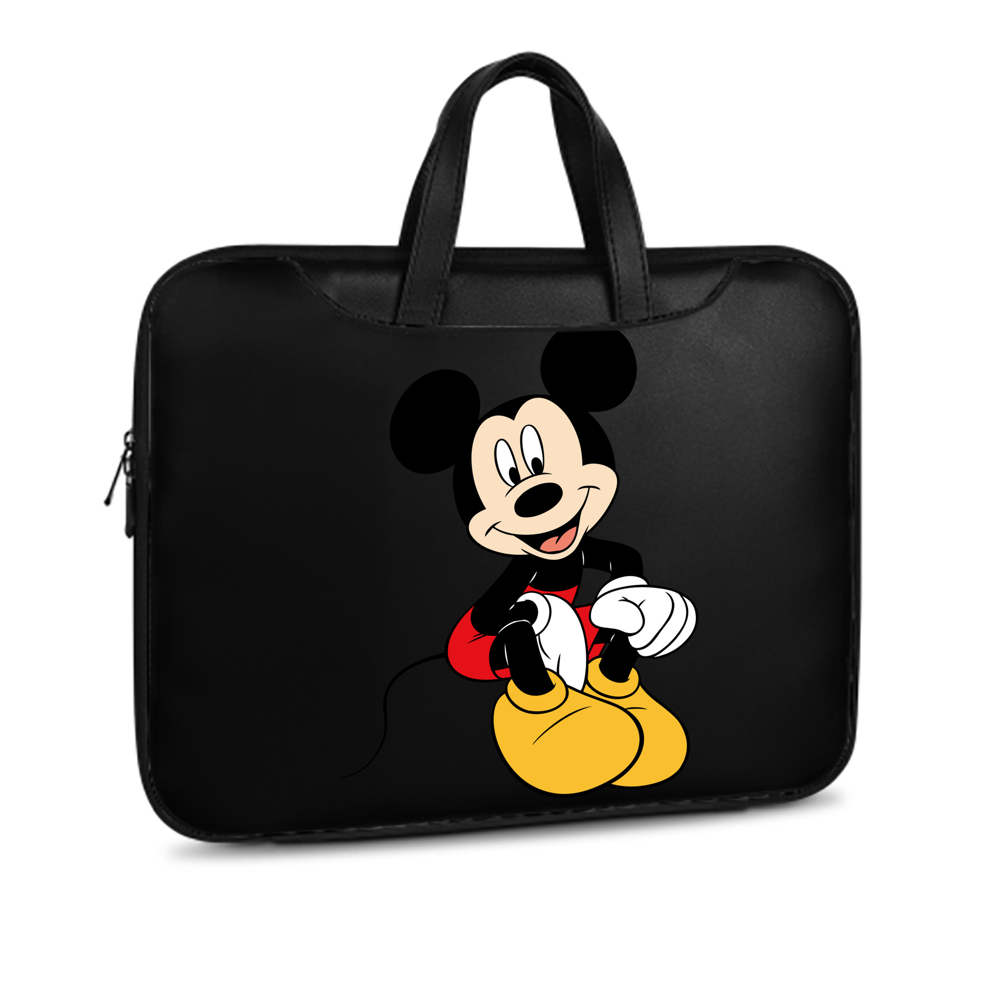ミッキーマウス Mickey Mouse レザーラップトップバッグ　ノートパソコンケース