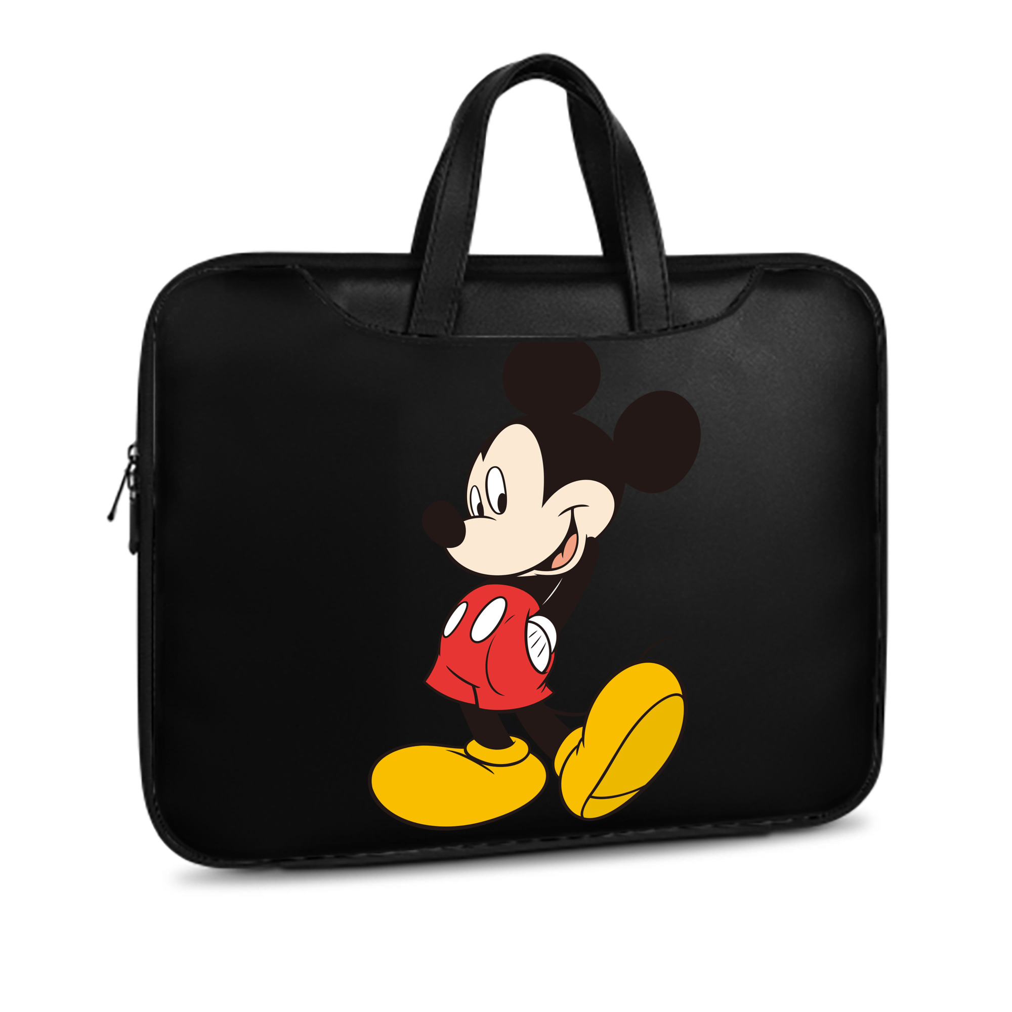 ミッキーマウス Mickey Mouse レザーラップトップバッグ　ノートパソコンケース