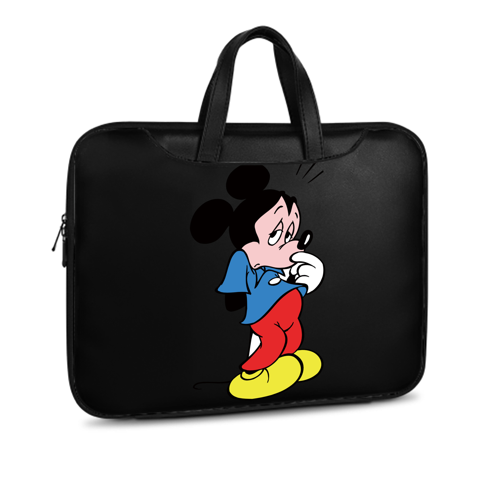 ミッキーマウス Mickey Mouse レザーラップトップバッグ　ノートパソコンケース