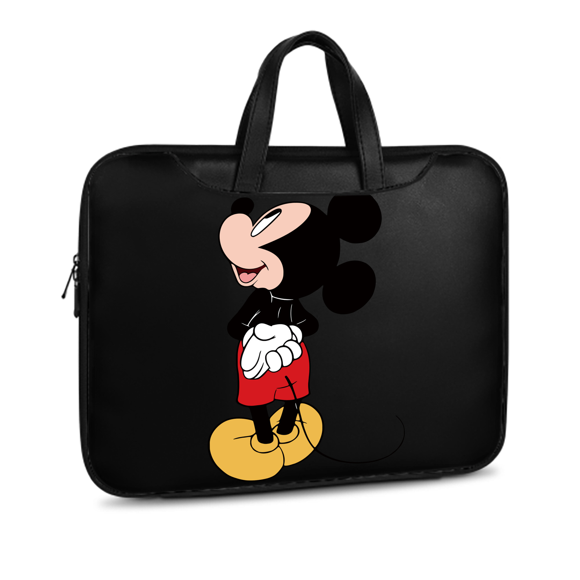 ミッキーマウス Mickey Mouse レザーラップトップバッグ　ノートパソコンケース