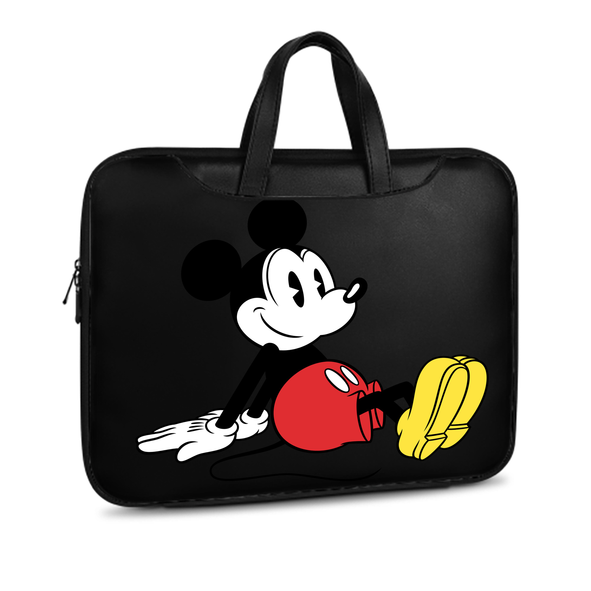 ミッキーマウス Mickey Mouse レザーラップトップバッグ　ノートパソコンケース