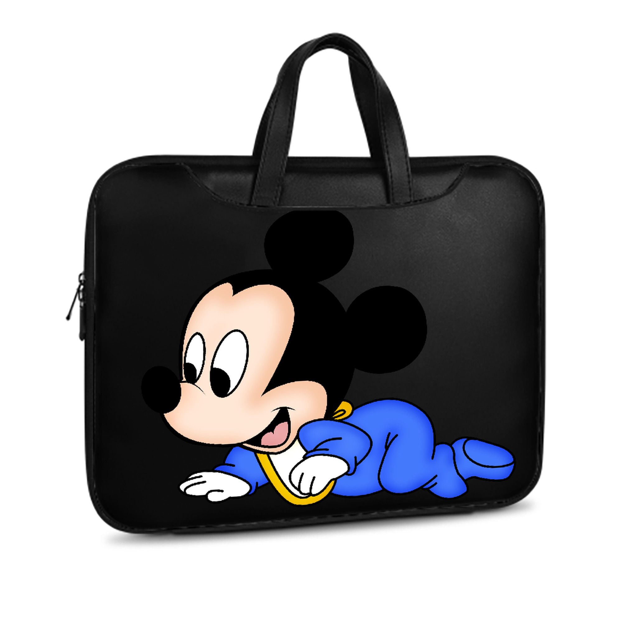 ミッキーマウス Mickey Mouse レザーラップトップバッグ　ノートパソコンケース