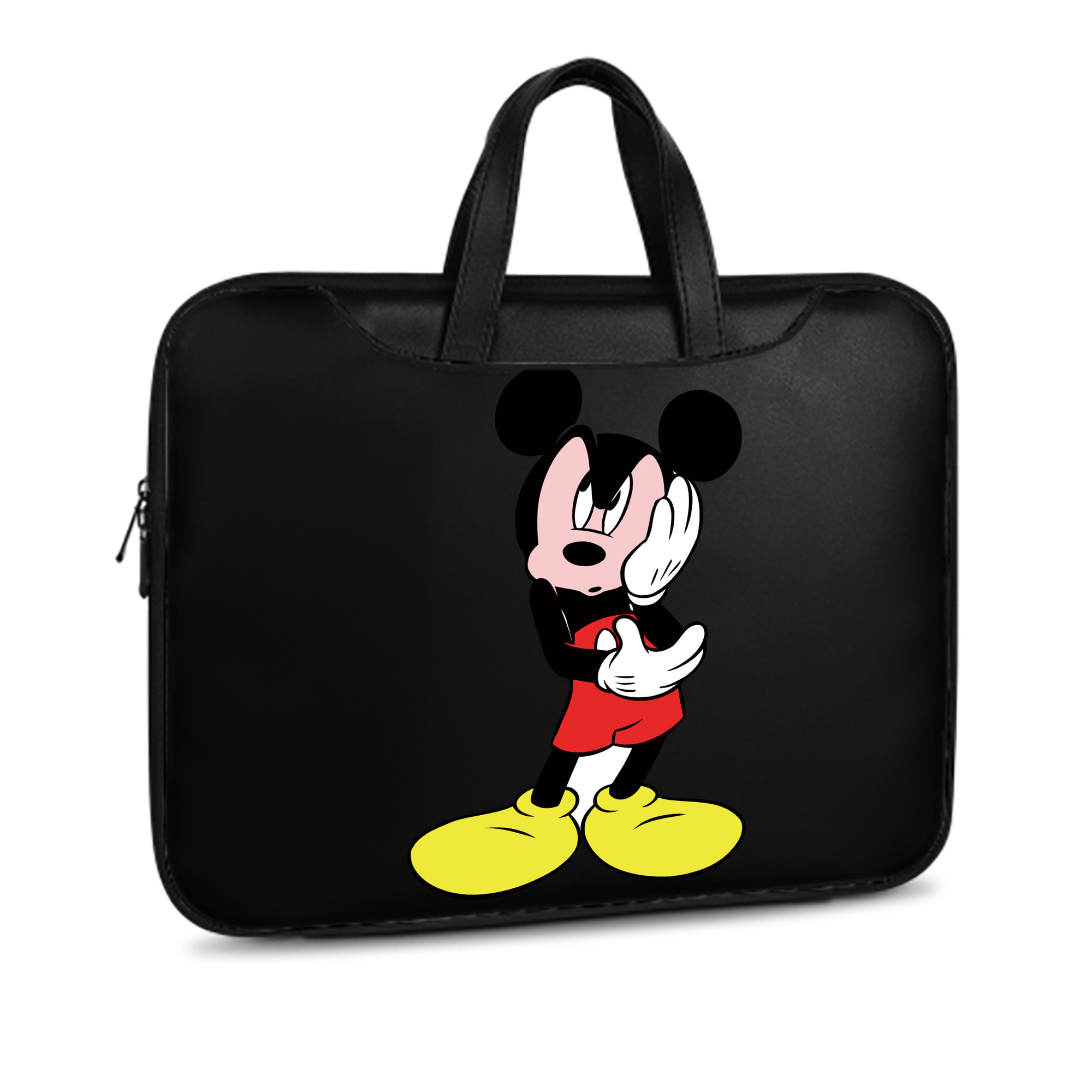ミッキーマウス Mickey Mouse レザーラップトップバッグ　ノートパソコンケース