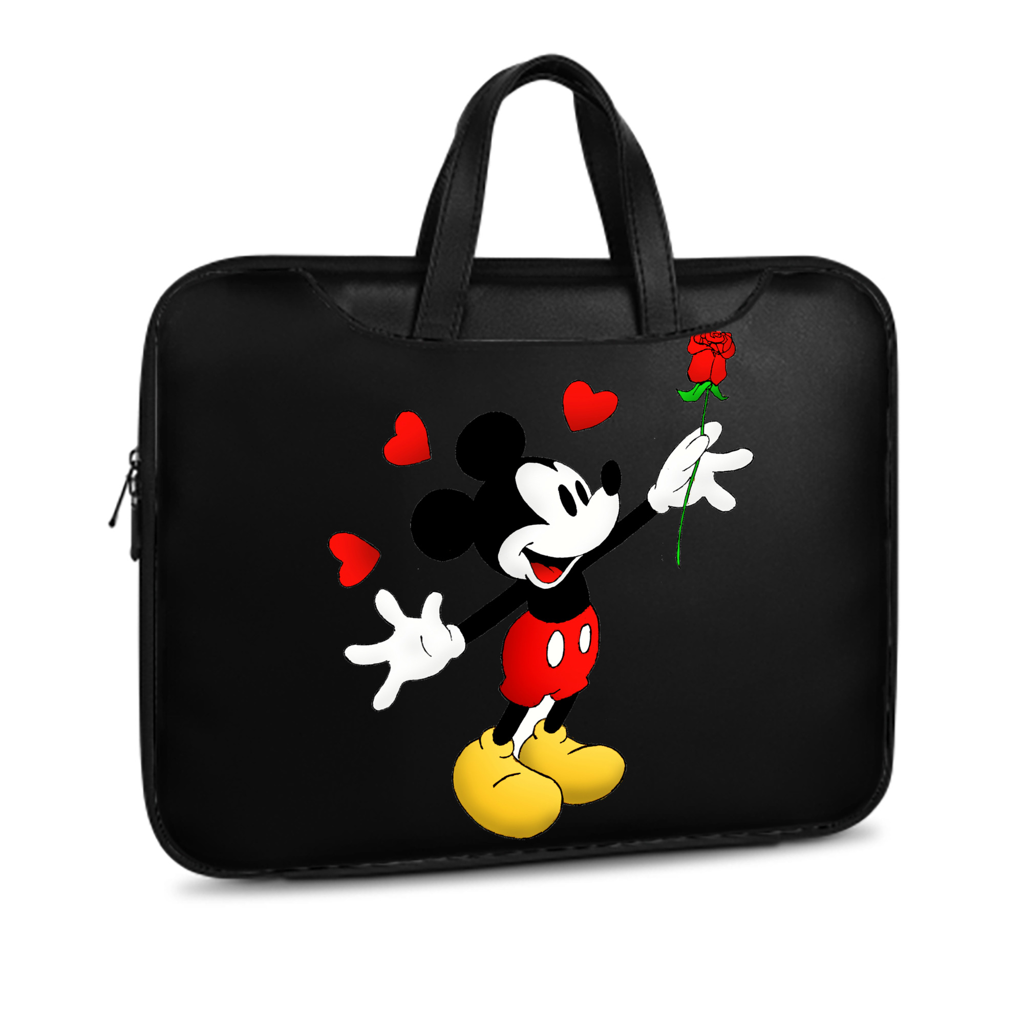 ミッキーマウス Mickey Mouse レザーラップトップバッグ　ノートパソコンケース