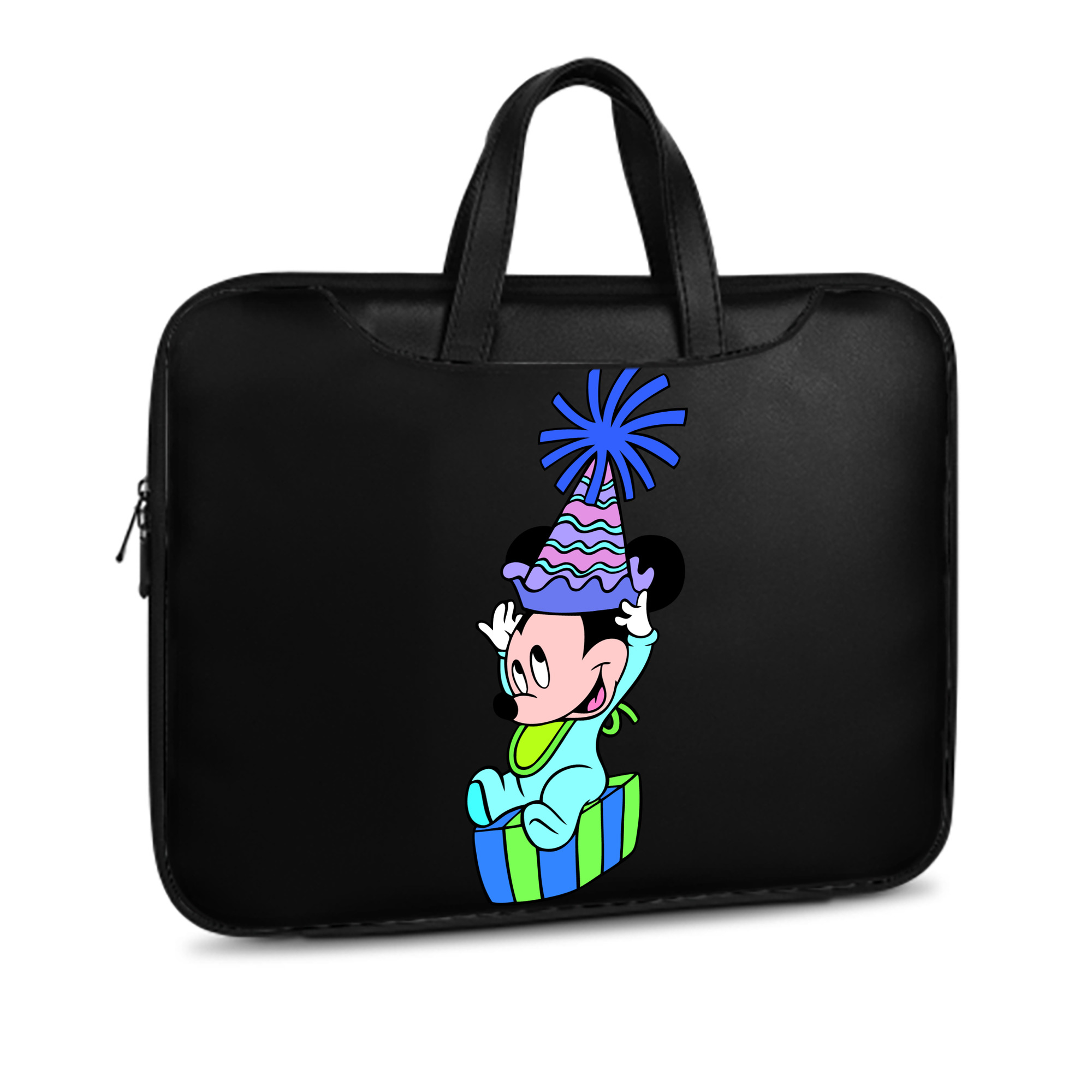 ミッキーマウス Mickey Mouse レザーラップトップバッグ　ノートパソコンケース