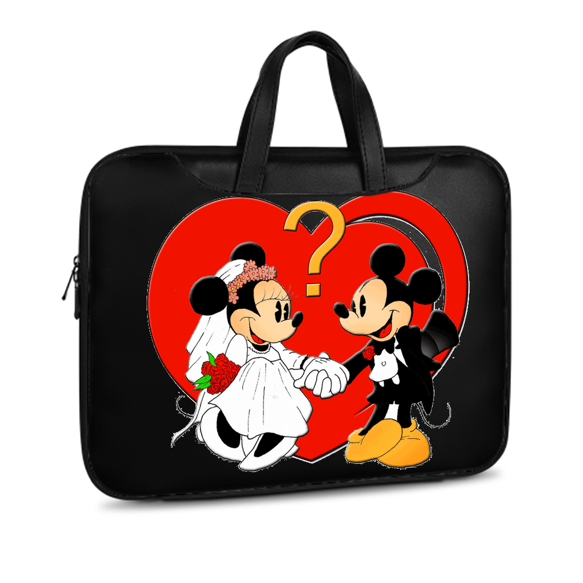 ミッキーマウス Mickey Mouse レザーラップトップバッグ　ノートパソコンケース