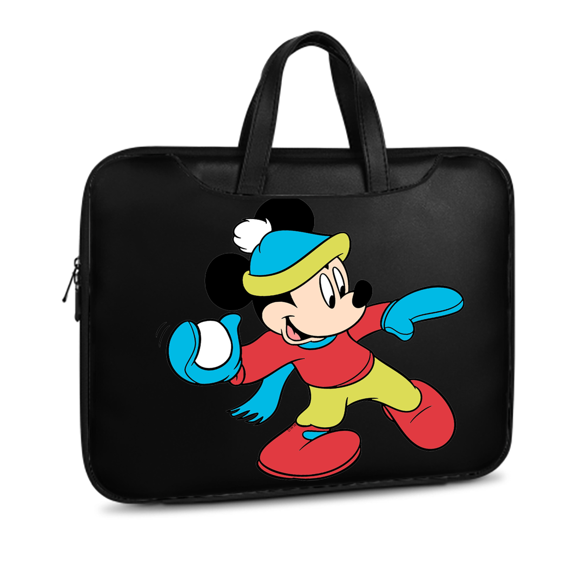 ミッキーマウス Mickey Mouse レザーラップトップバッグ　ノートパソコンケース