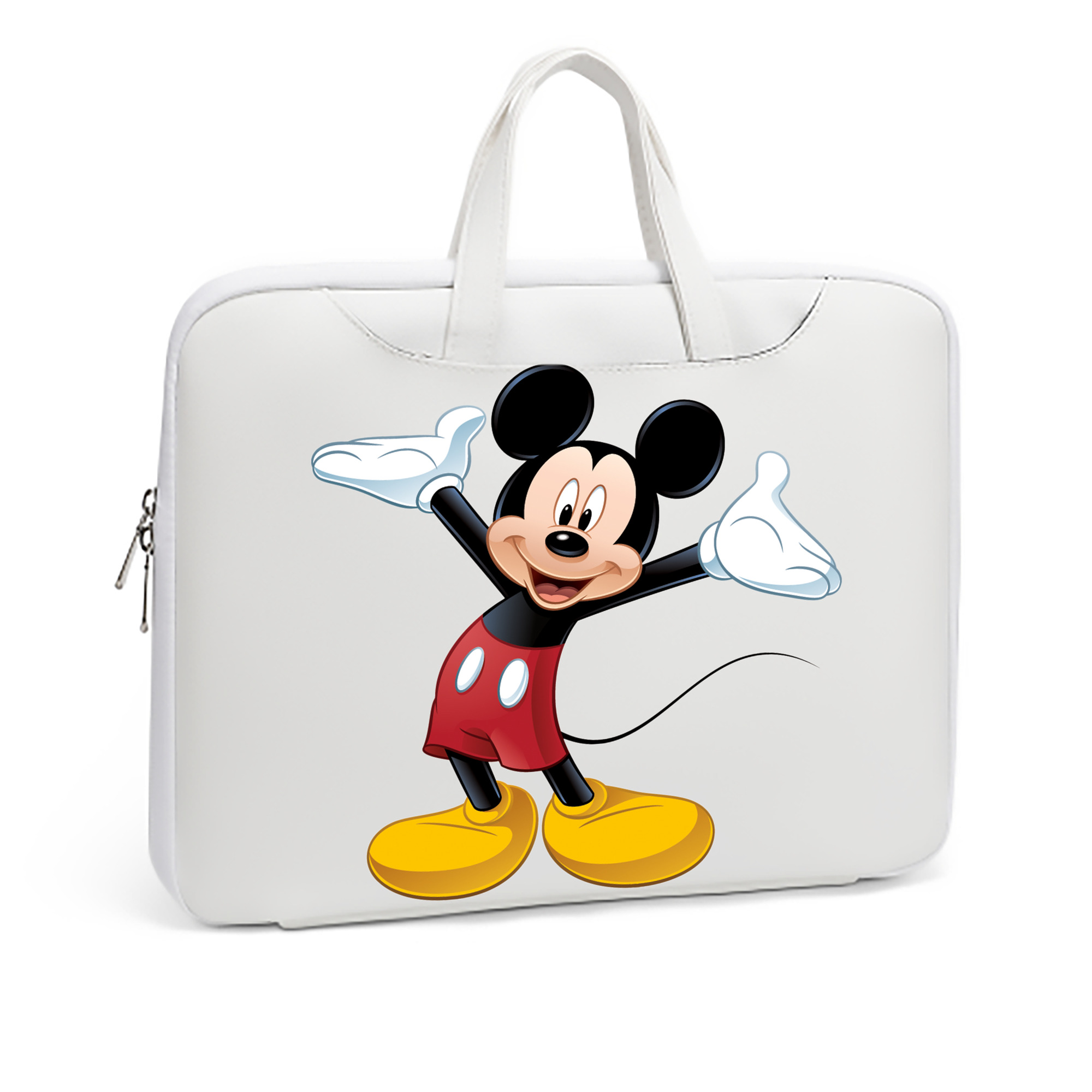 （画像用） ミッキーマウス Mickey Mouse レザーラップトップバッグ　ノートパソコンケース