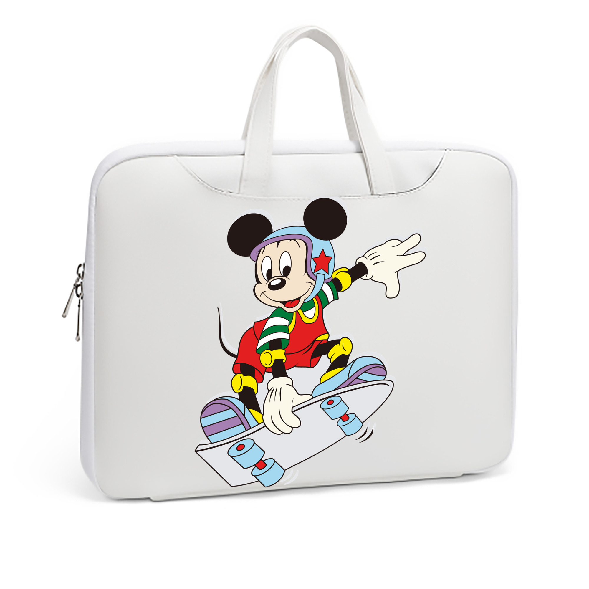 （画像用） ミッキーマウス Mickey Mouse レザーラップトップバッグ　ノートパソコンケース