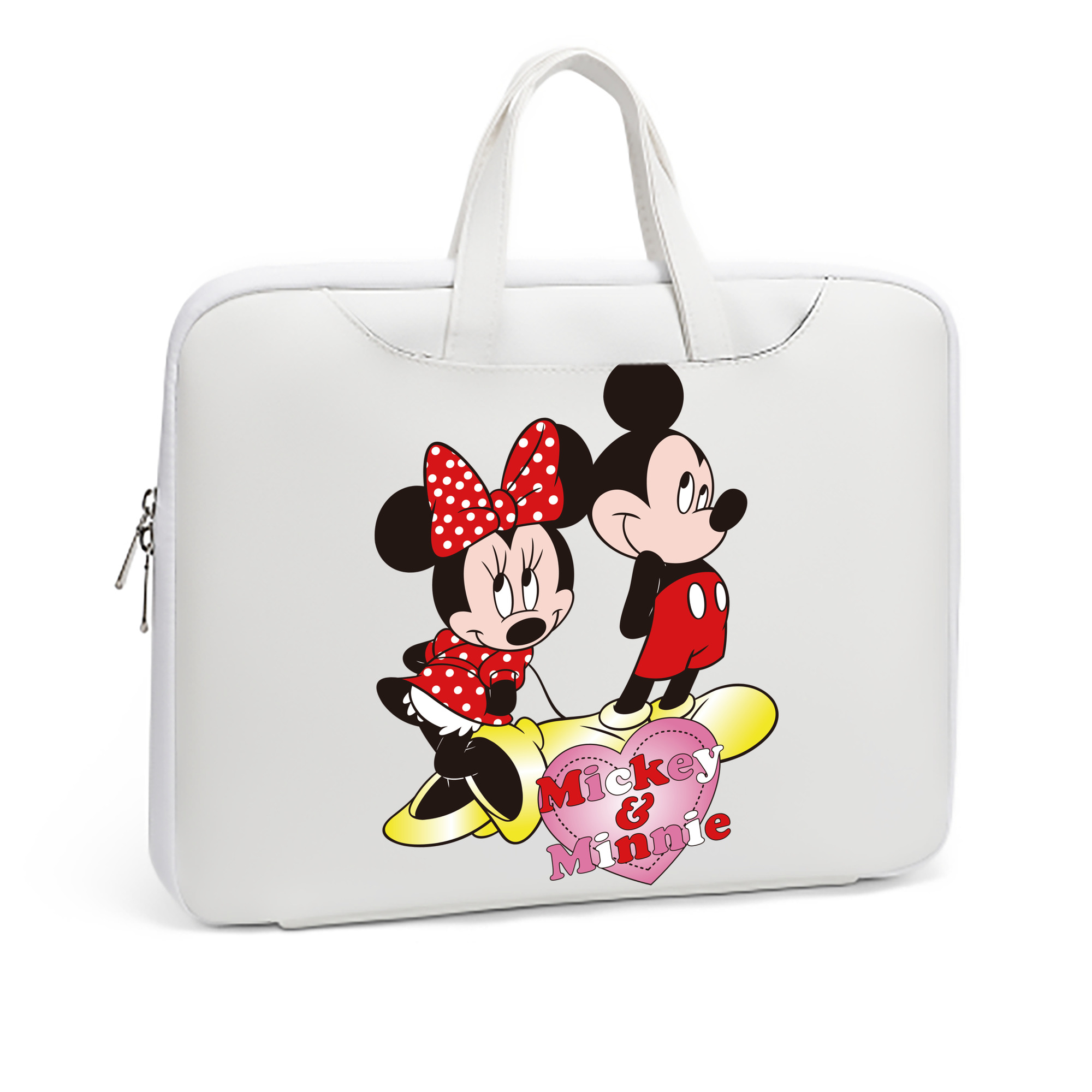 （画像用） ミッキーマウス Mickey Mouse レザーラップトップバッグ　ノートパソコンケース
