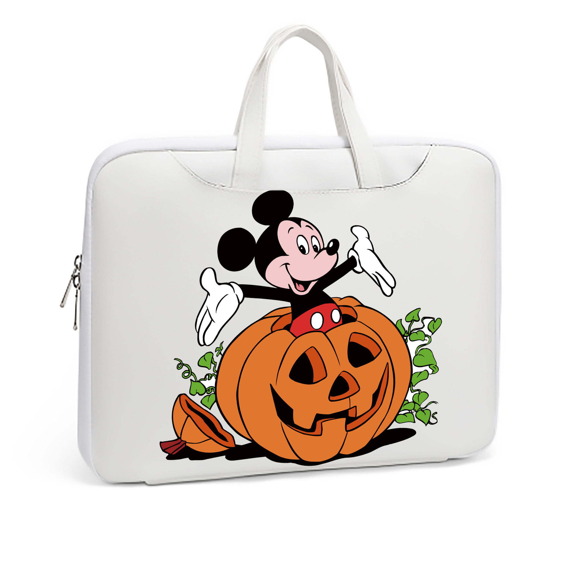 （画像用） ミッキーマウス Mickey Mouse レザーラップトップバッグ　ノートパソコンケース