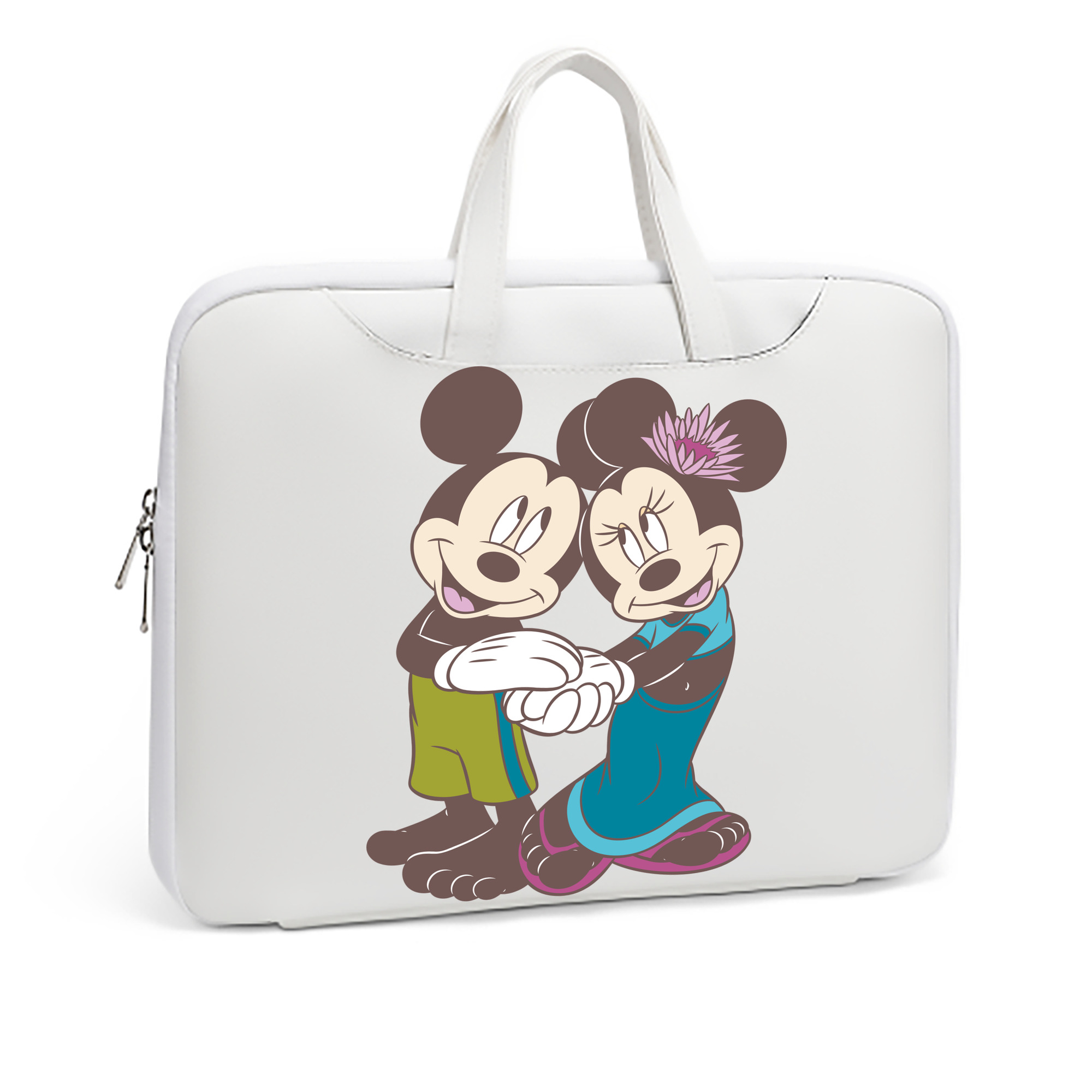 （画像用） ミッキーマウス Mickey Mouse レザーラップトップバッグ　ノートパソコンケース