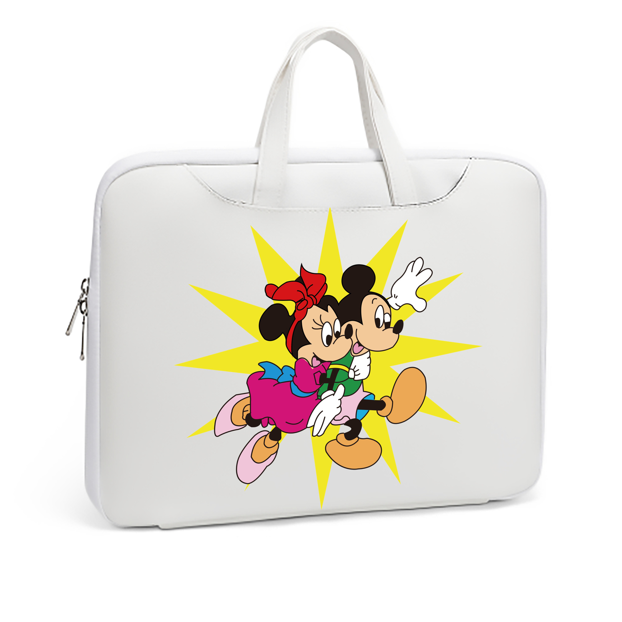 （画像用） ミッキーマウス Mickey Mouse レザーラップトップバッグ　ノートパソコンケース