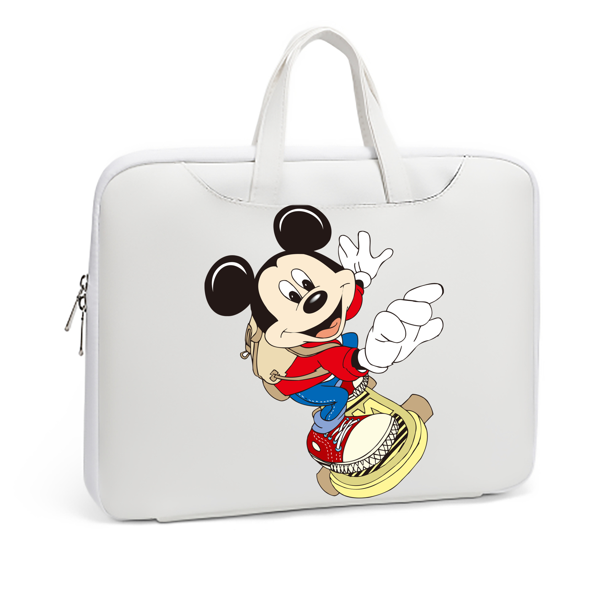 （画像用） ミッキーマウス Mickey Mouse レザーラップトップバッグ　ノートパソコンケース