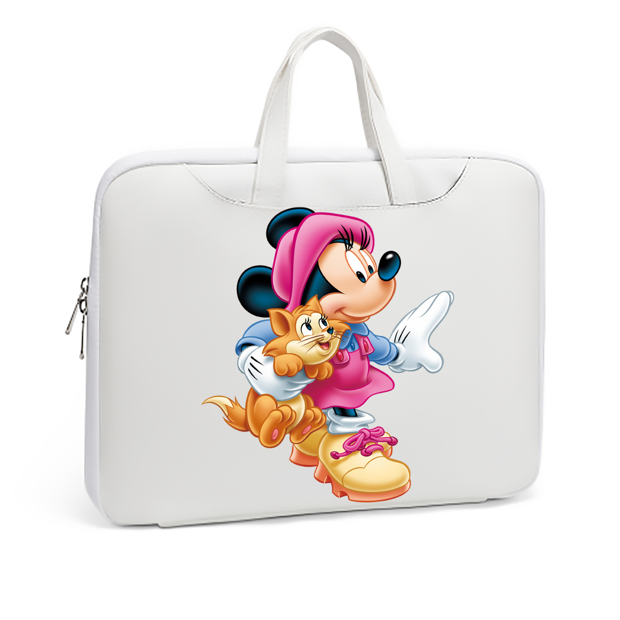 （画像用） ミッキーマウス Mickey Mouse レザーラップトップバッグ　ノートパソコンケース