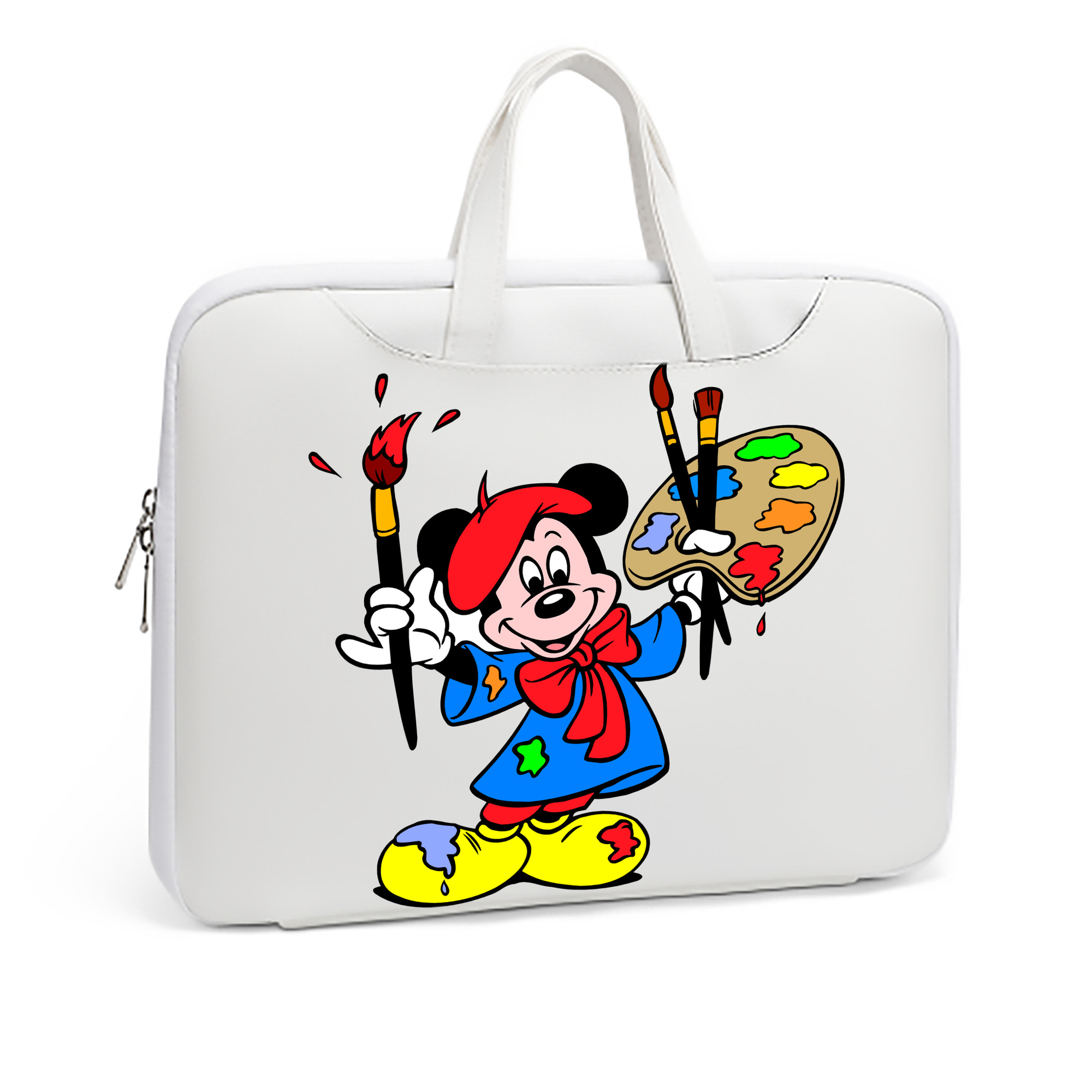 （画像用） ミッキーマウス Mickey Mouse レザーラップトップバッグ　ノートパソコンケース