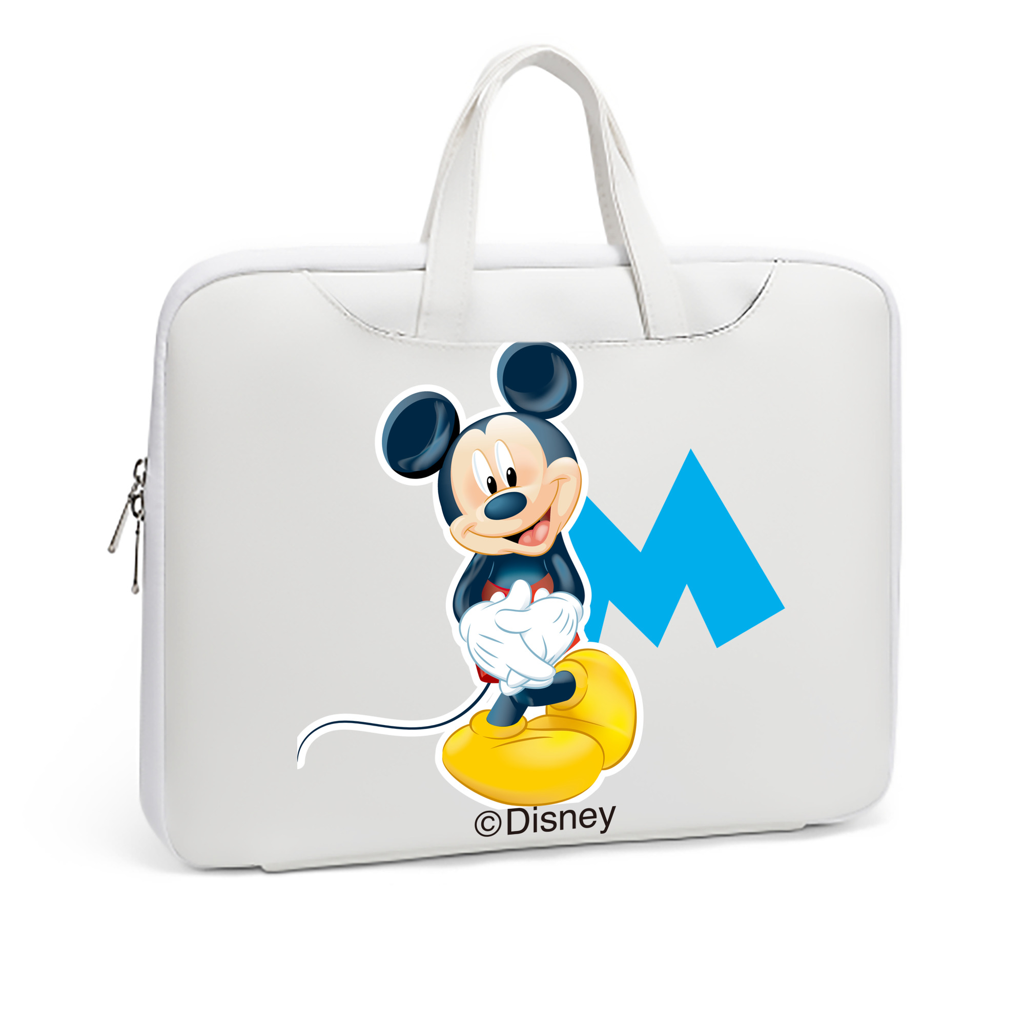（画像用） ミッキーマウス Mickey Mouse レザーラップトップバッグ　ノートパソコンケース