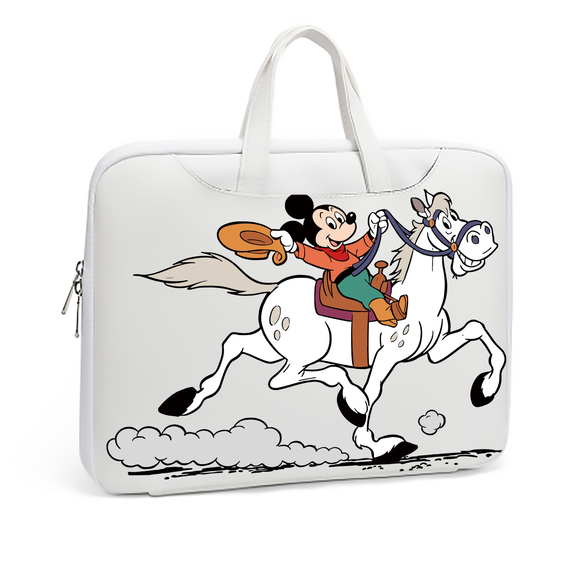 （画像用） ミッキーマウス Mickey Mouse レザーラップトップバッグ　ノートパソコンケース