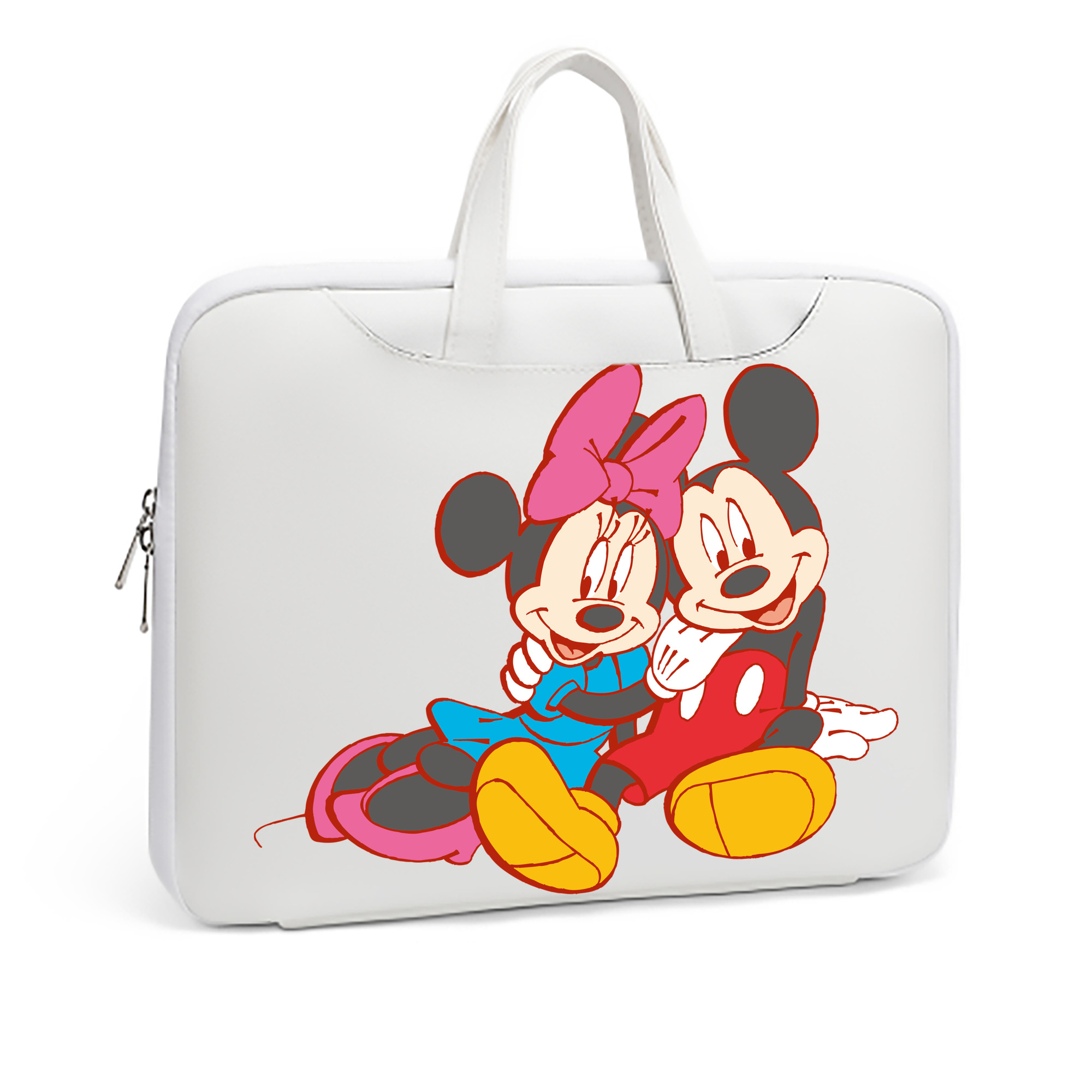（画像用） ミッキーマウス Mickey Mouse レザーラップトップバッグ　ノートパソコンケース