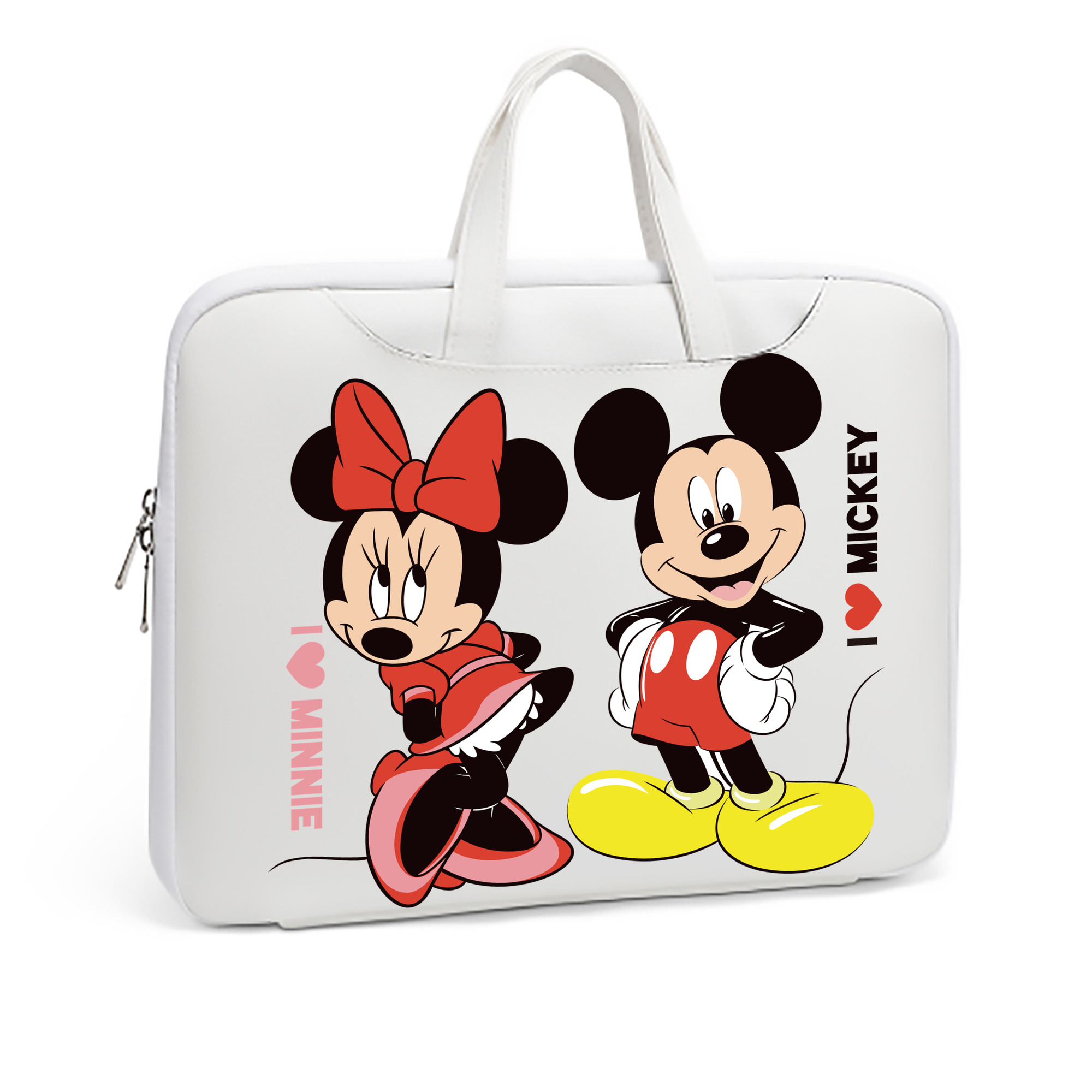 （画像用） ミッキーマウス Mickey Mouse レザーラップトップバッグ　ノートパソコンケース