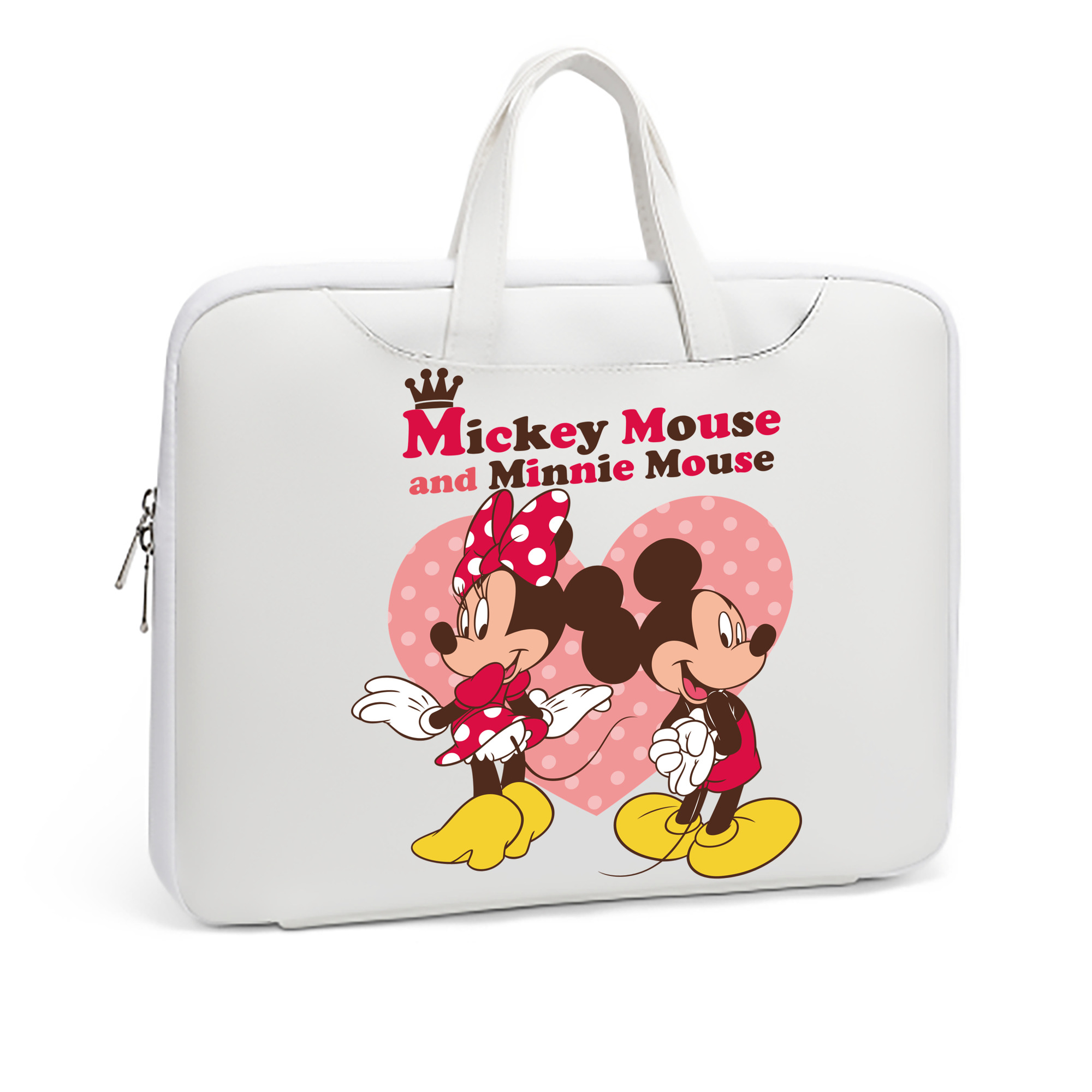 （画像用） ミッキーマウス Mickey Mouse レザーラップトップバッグ　ノートパソコンケース