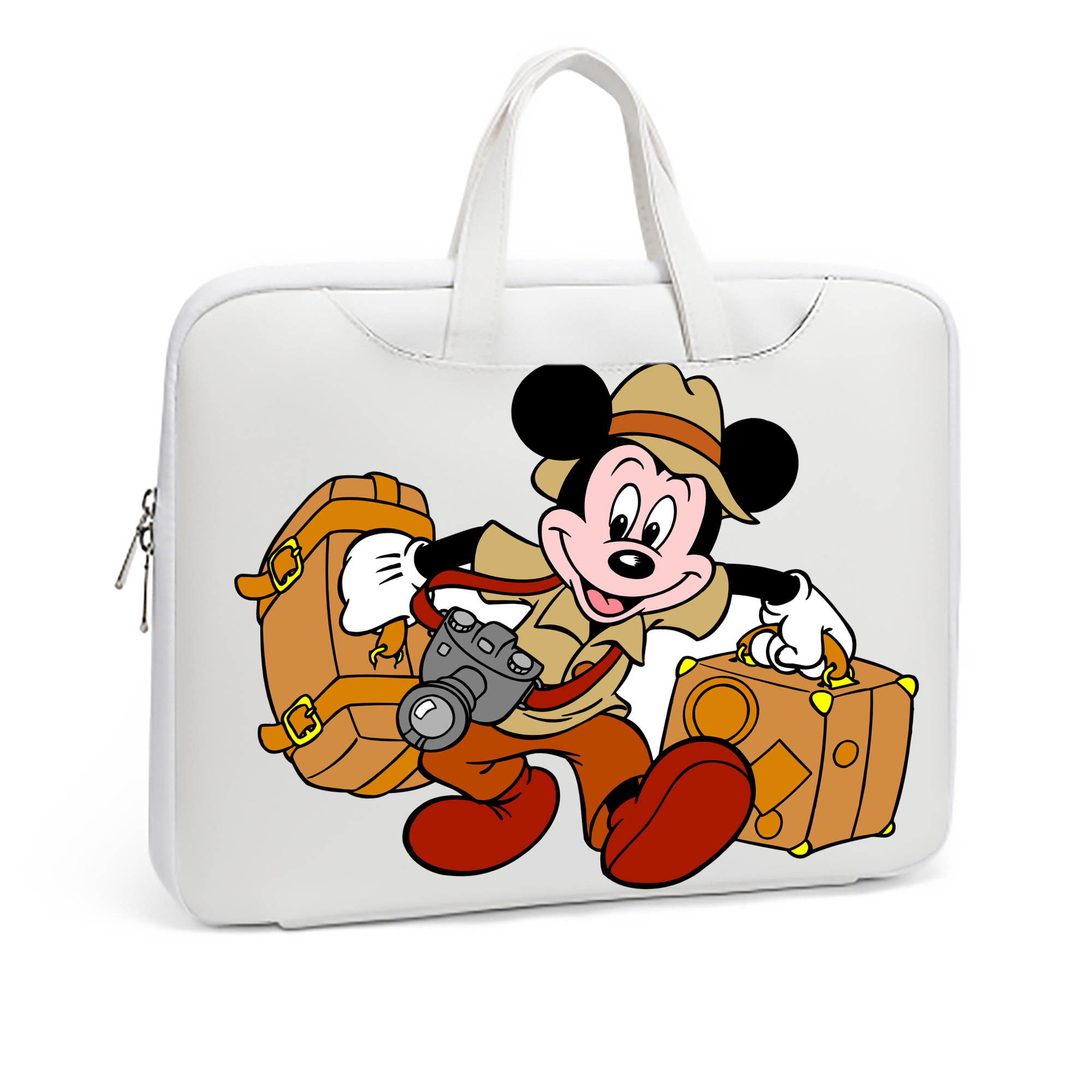 （画像用） ミッキーマウス Mickey Mouse レザーラップトップバッグ　ノートパソコンケース