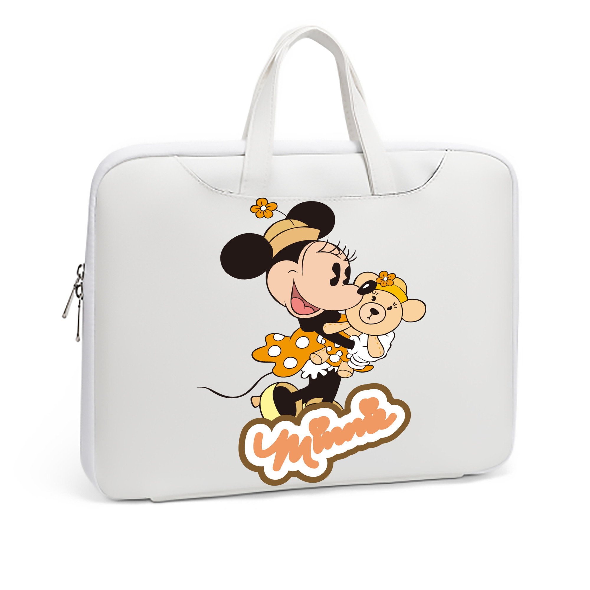 （画像用） ミッキーマウス Mickey Mouse レザーラップトップバッグ　ノートパソコンケース