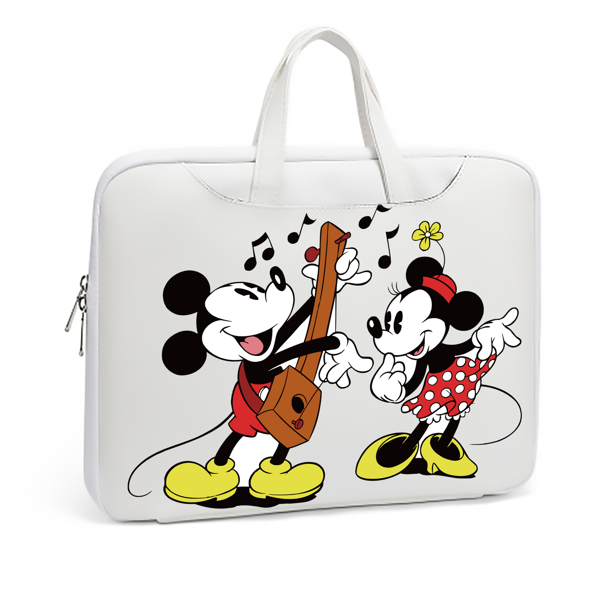 （画像用） ミッキーマウス Mickey Mouse レザーラップトップバッグ　ノートパソコンケース