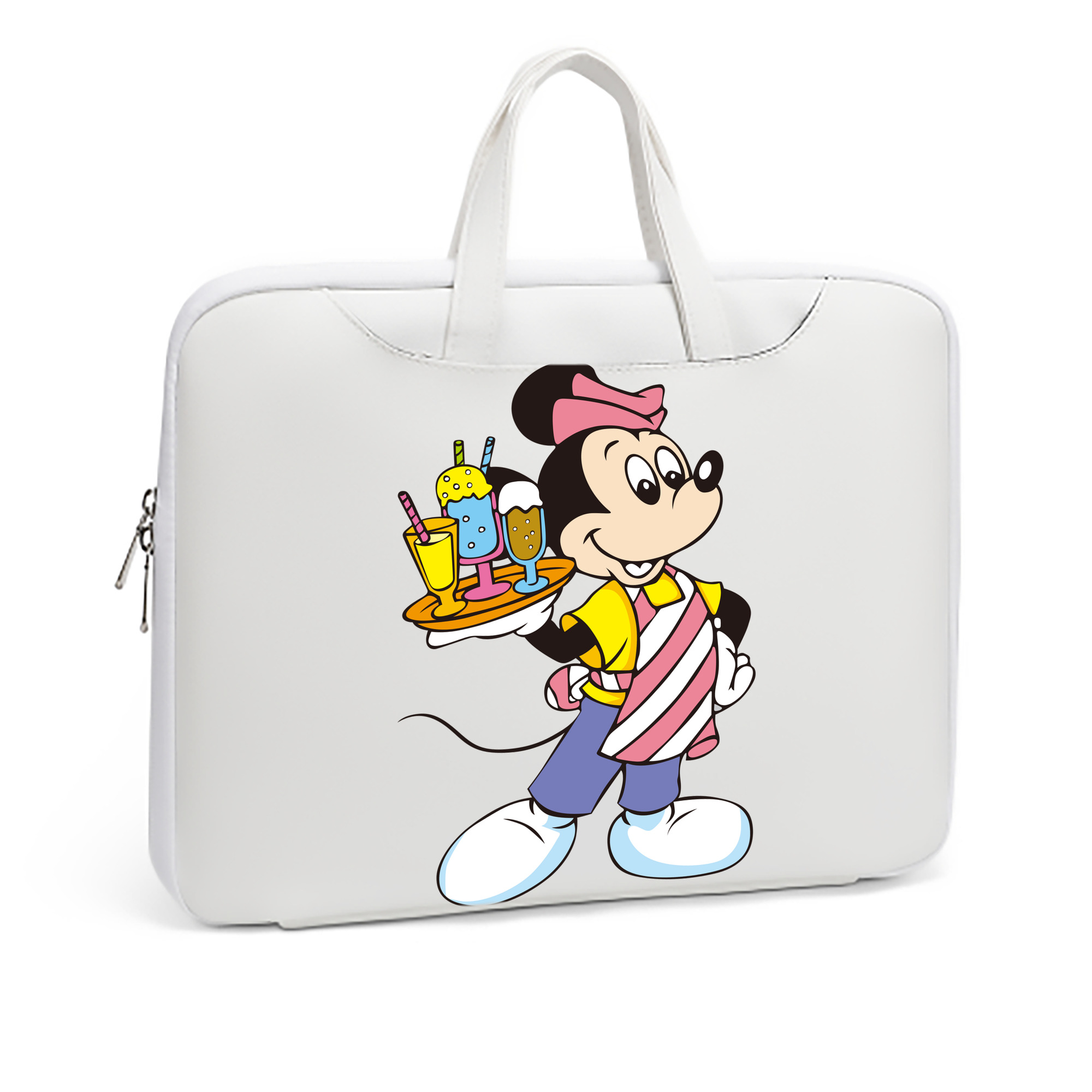 （画像用） ミッキーマウス Mickey Mouse レザーラップトップバッグ　ノートパソコンケース