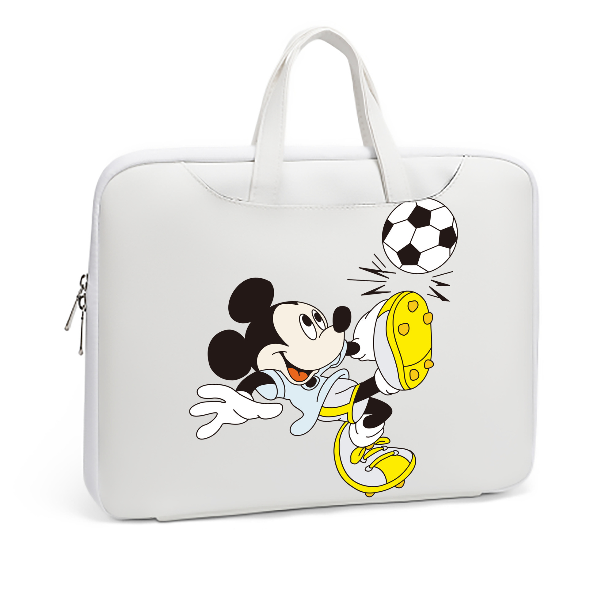 （画像用） ミッキーマウス Mickey Mouse レザーラップトップバッグ　ノートパソコンケース