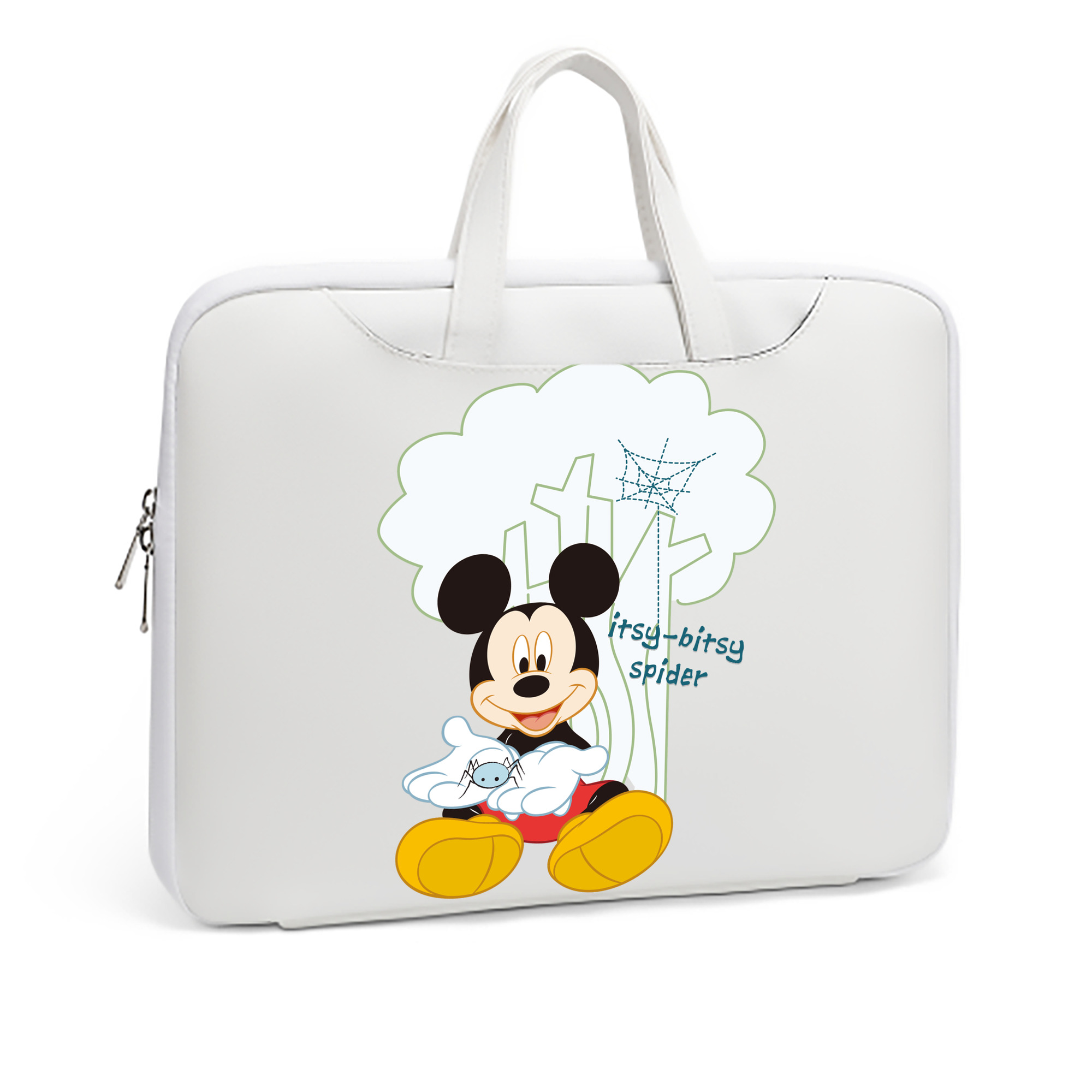 （画像用） ミッキーマウス Mickey Mouse レザーラップトップバッグ　ノートパソコンケース