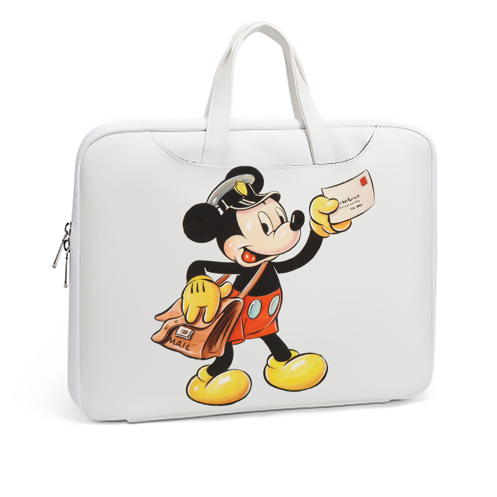 （画像用） ミッキーマウス Mickey Mouse レザーラップトップバッグ　ノートパソコンケース