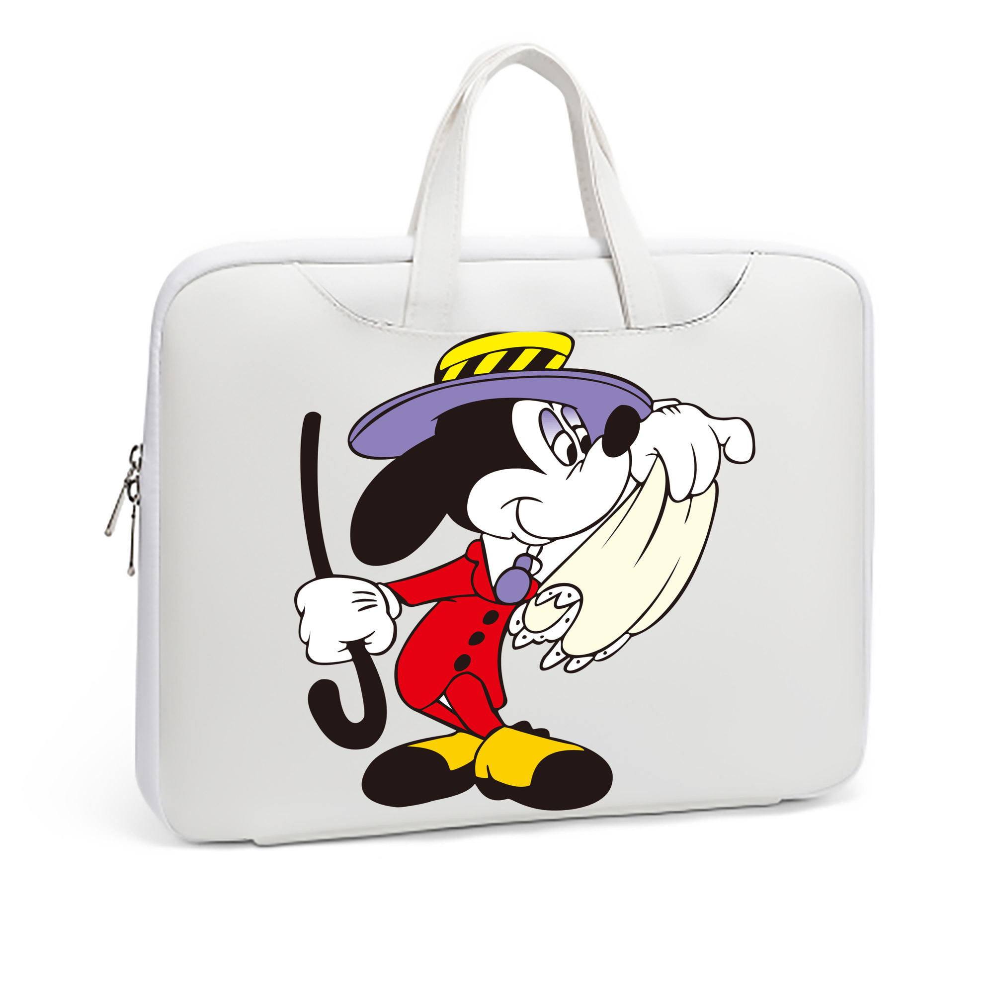（画像用） ミッキーマウス Mickey Mouse レザーラップトップバッグ　ノートパソコンケース